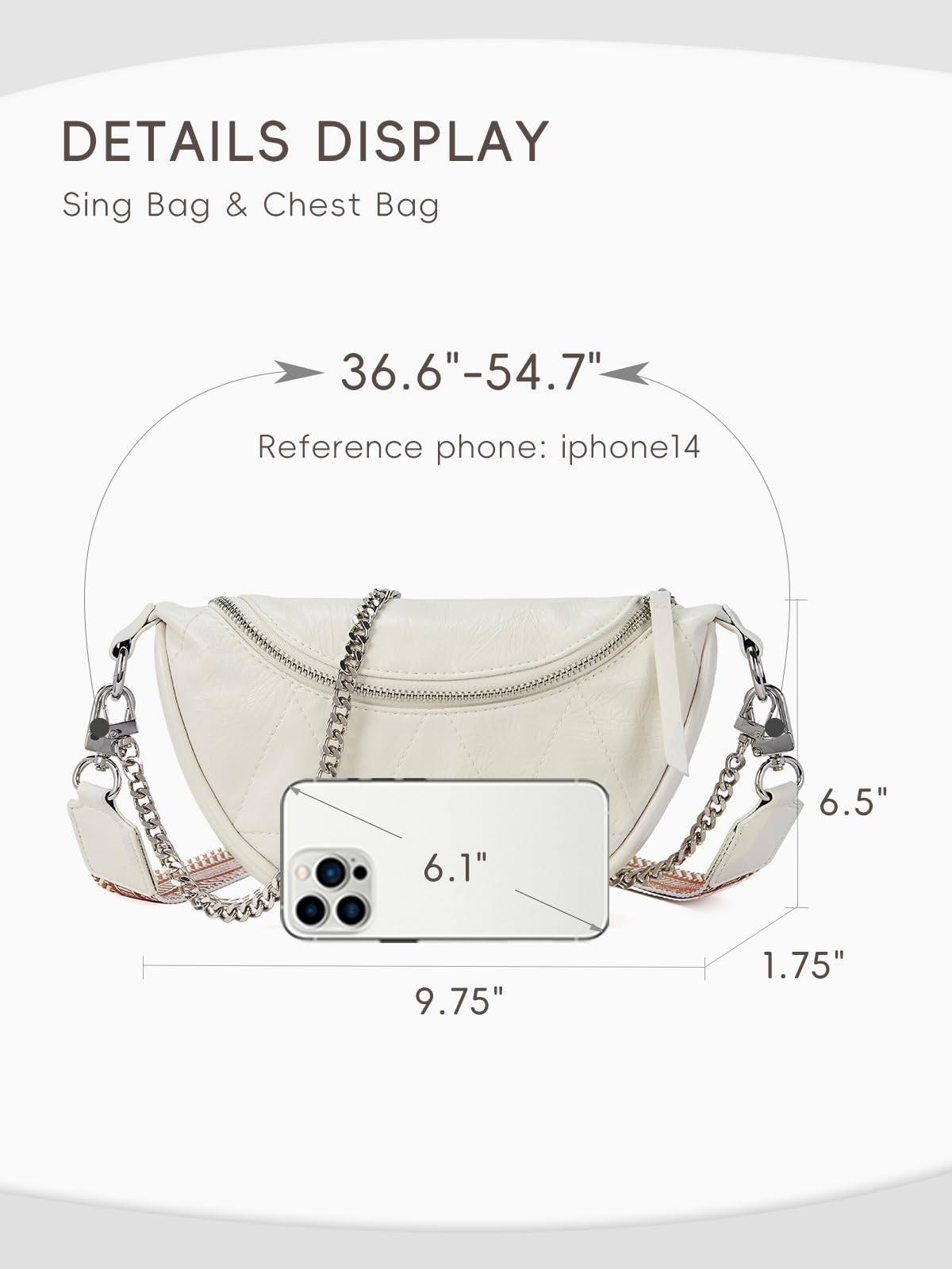 CLUCI Women's Leather Crossbody Bag - Stylish Fanny Pack Sling Purse for Everyday Use, Travel & Outdoor Activities