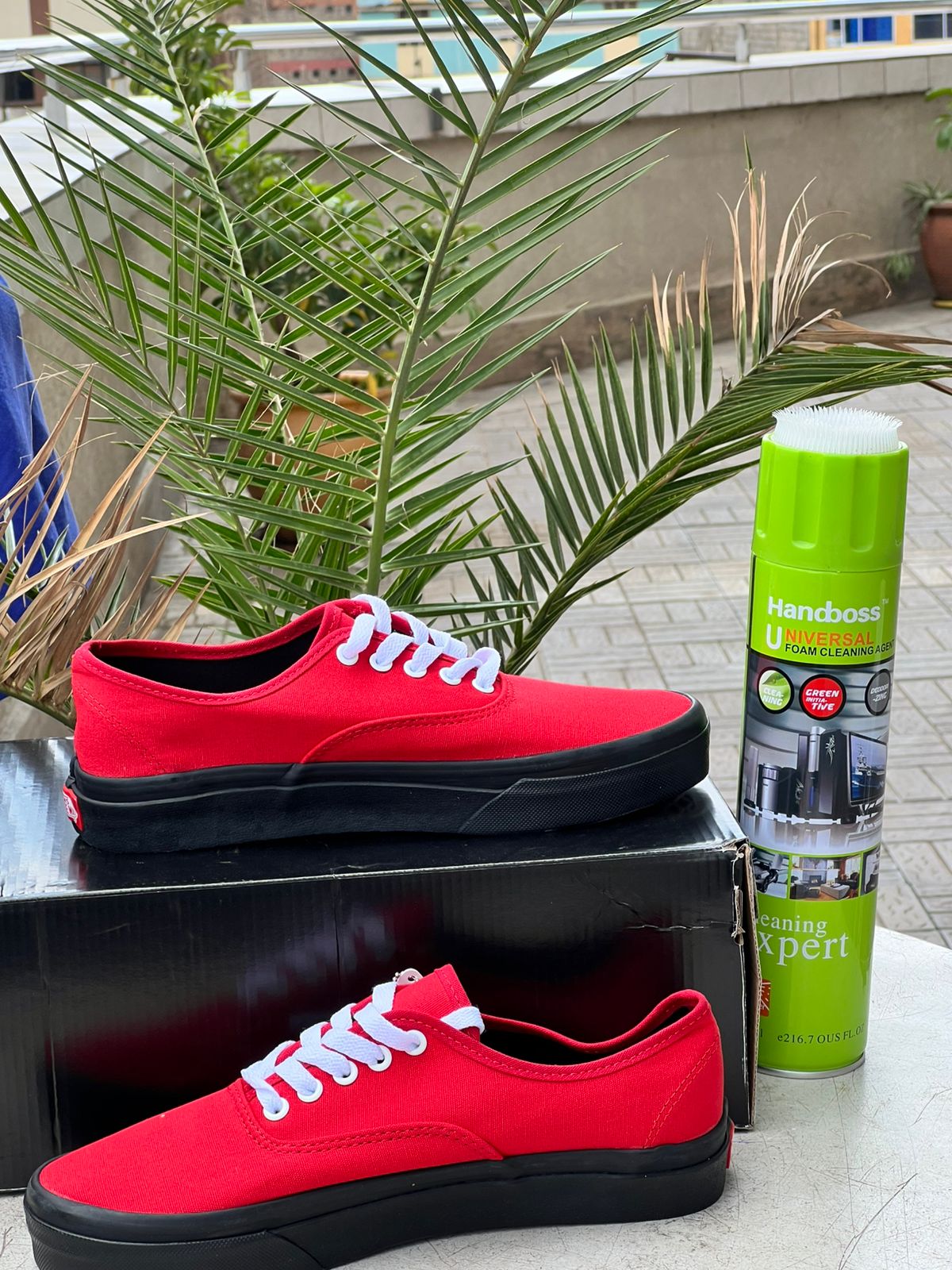 Vans Style Bold Red & Black Sole Canvas Sneakers - Trendy Casual Shoes for Men & Women - Perfect for Streetwear, Skateboarding & Everyday Fashion
