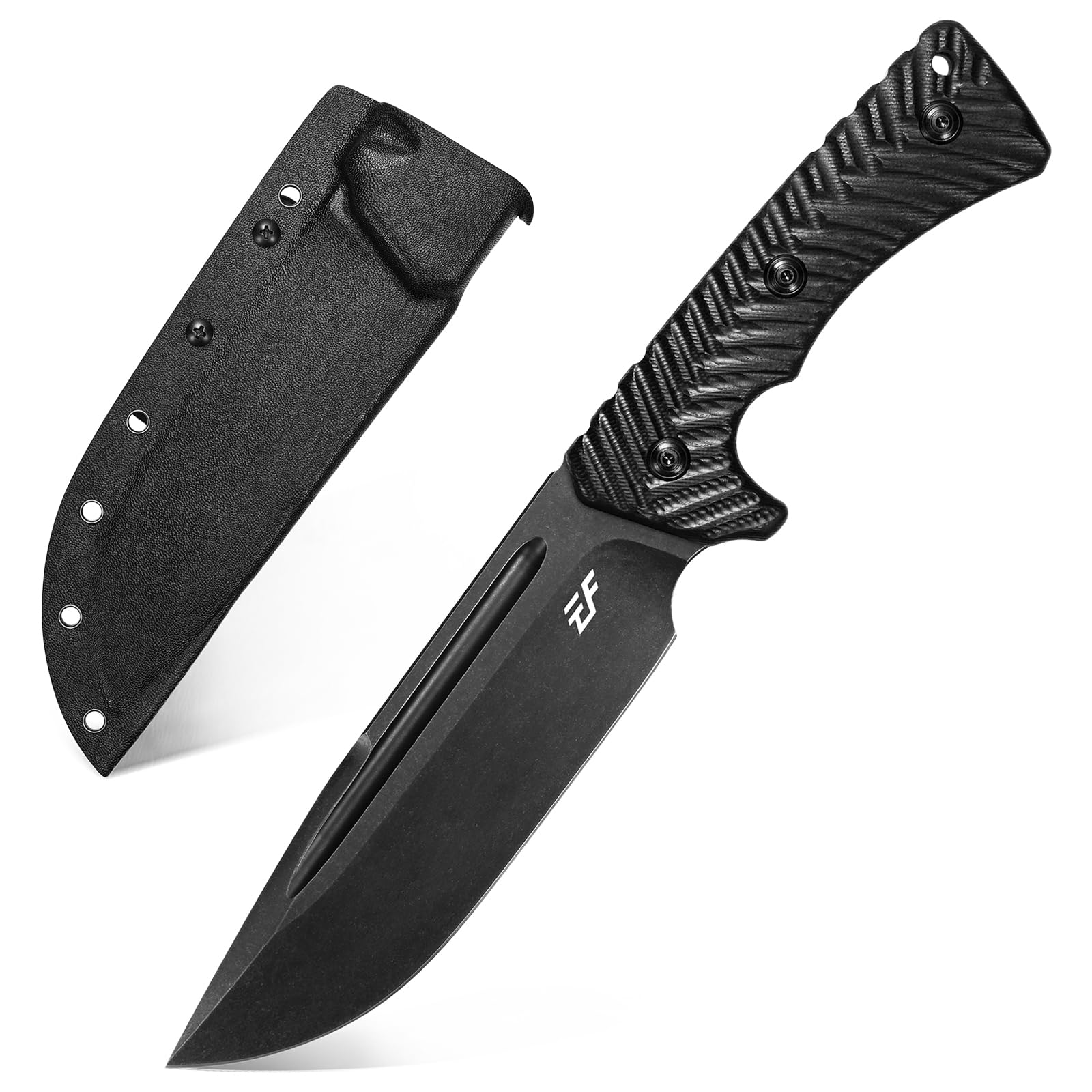Eafengrow EF144 Full Tang Fixed Blade Knife - AUS-10 Steel Blade with G10 Handle - Durable EDC Tool for Camping, Hunting, Survival & Outdoor Activities - Perfect for Bushcraft, Tactical Use & Everyday Carry