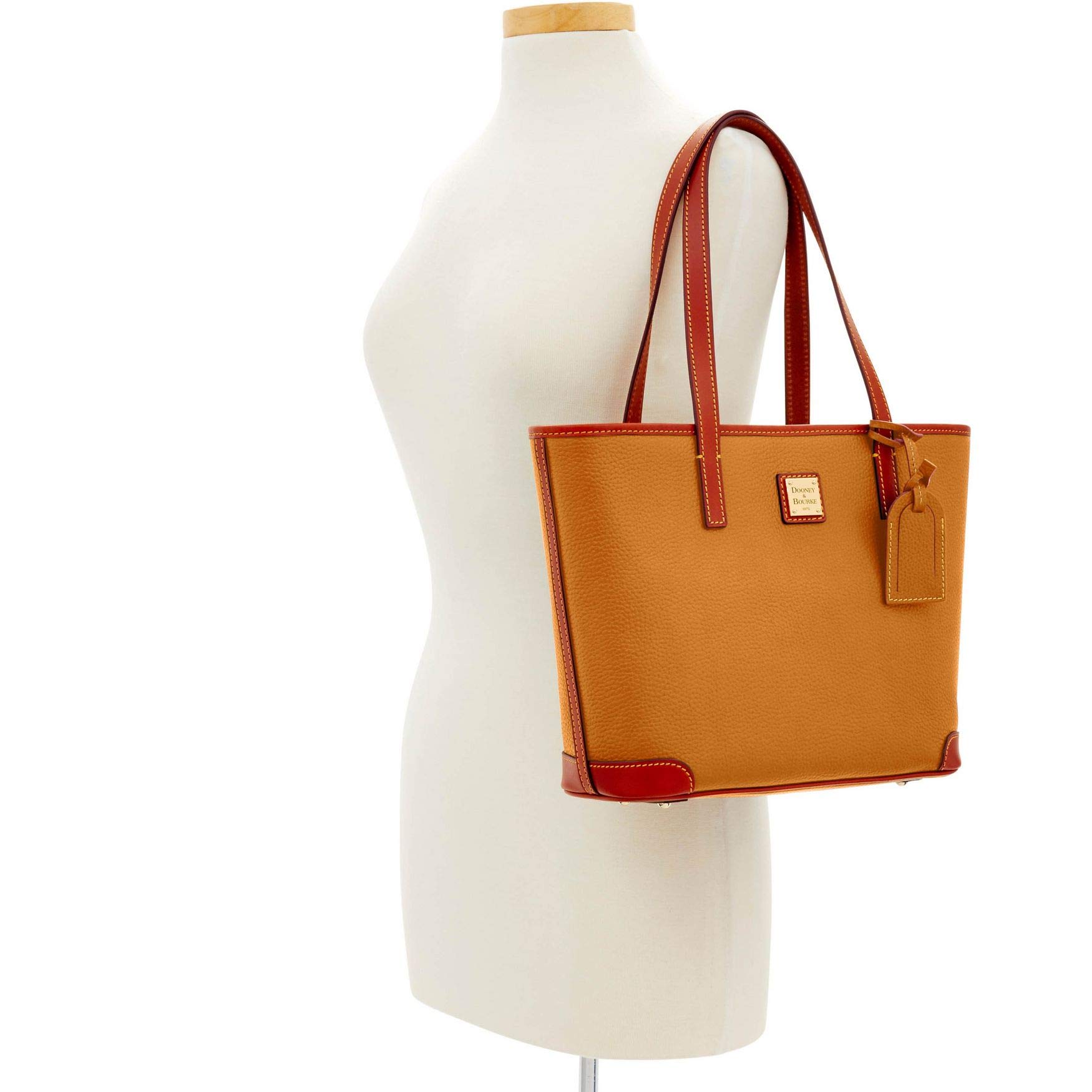 Dooney & Bourke Pebble Grain Charleston Tote Handbag in Caramel - Stylish Women's Leather Shoulder Bag for Work, Travel & Everyday Use