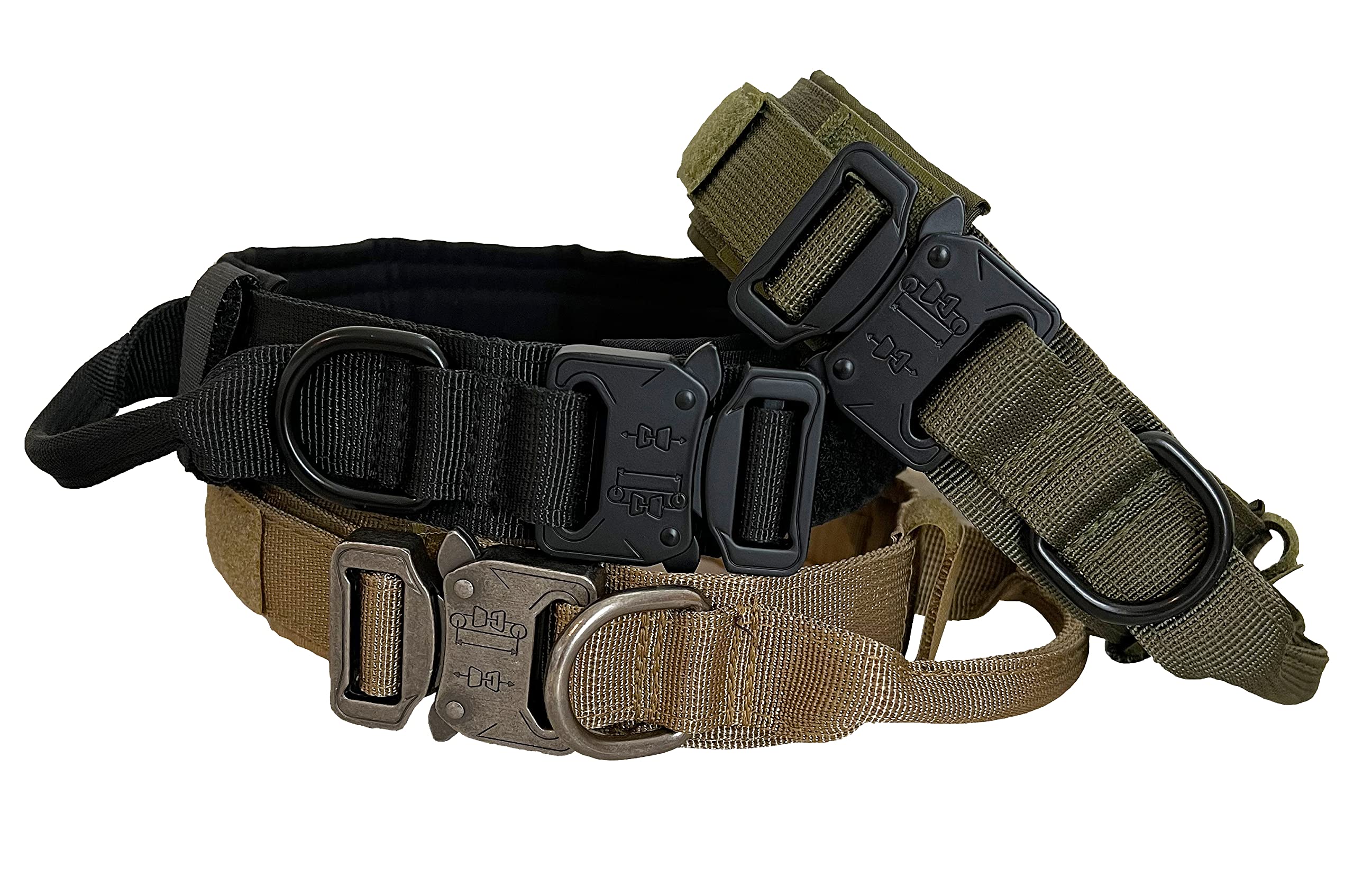 Heavy Duty Tactical Dog Collar for Large Dogs - Adjustable Military Training Collar with Nylon Strap - Perfect for Outdoor Adventures, Hiking & Obedience Training