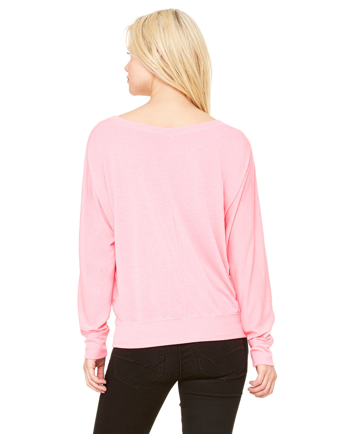Bella + Canvas 8850 Women's Flowy Long Sleeve Off Shoulder T-Shirt - Soft & Comfortable Casual Top for Everyday Wear, Date Nights & Beach Outfits