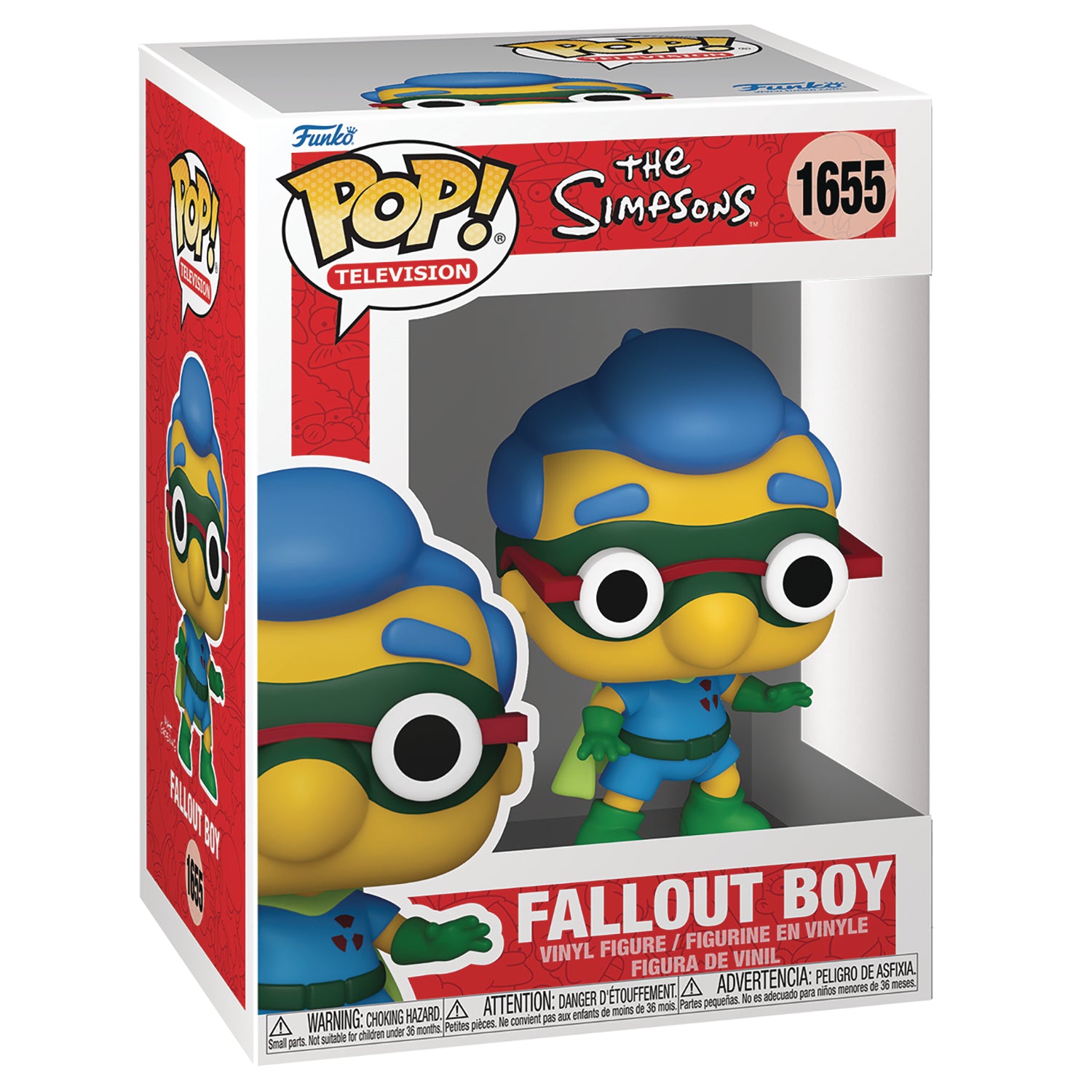 The Simpsons Milhouse as Fallout Boy Action Figure - Collectible TV Show Merchandise for Fans & Gift Ideas | Perfect for Display, Cosplay, and Pop Culture Enthusiasts