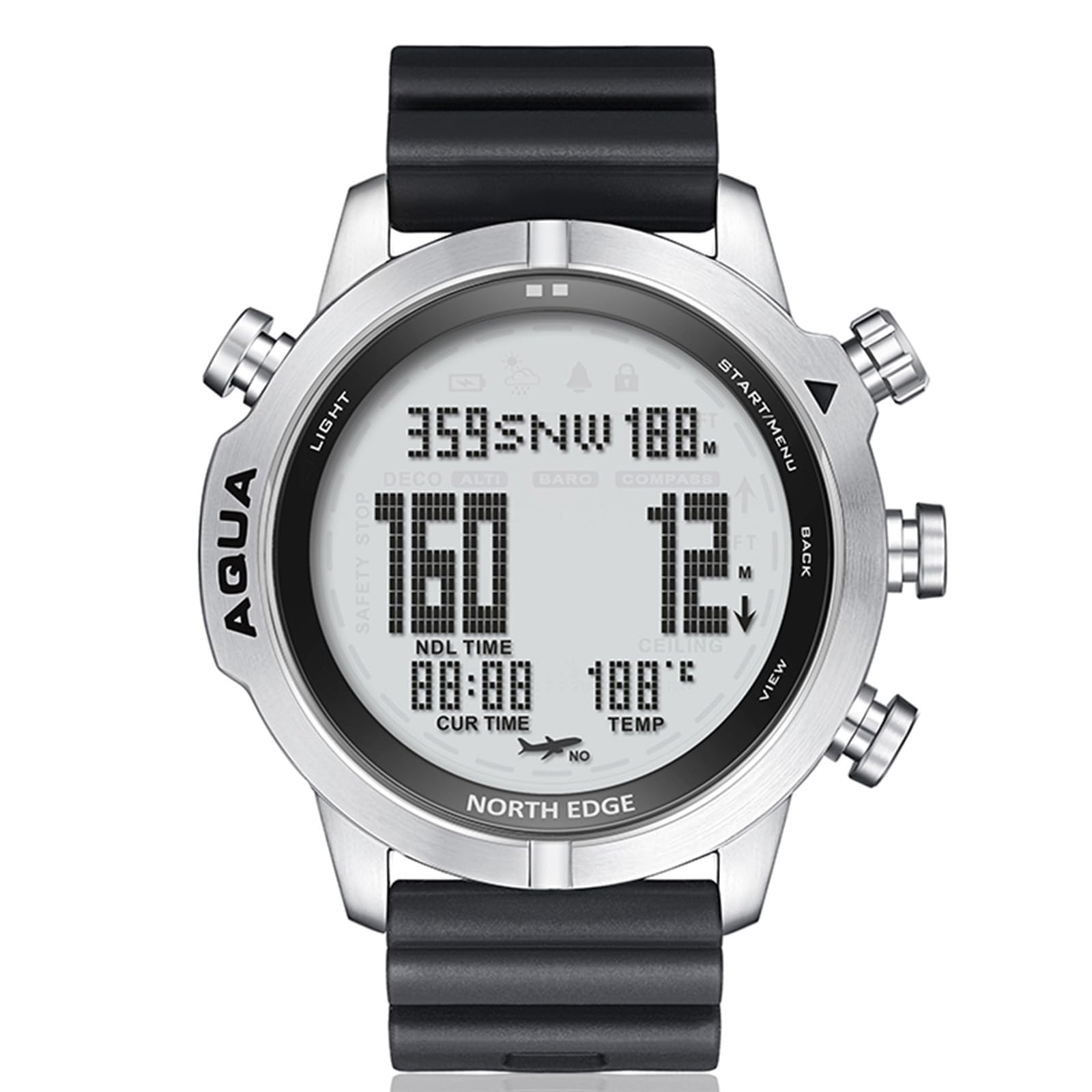 Fenadwe Digital Dive Watch for Men - Waterproof Scuba Diving Computer Watch with Compass, Altimeter & Barometer - Perfect for Professional Divers, Snorkeling & Outdoor Adventures
