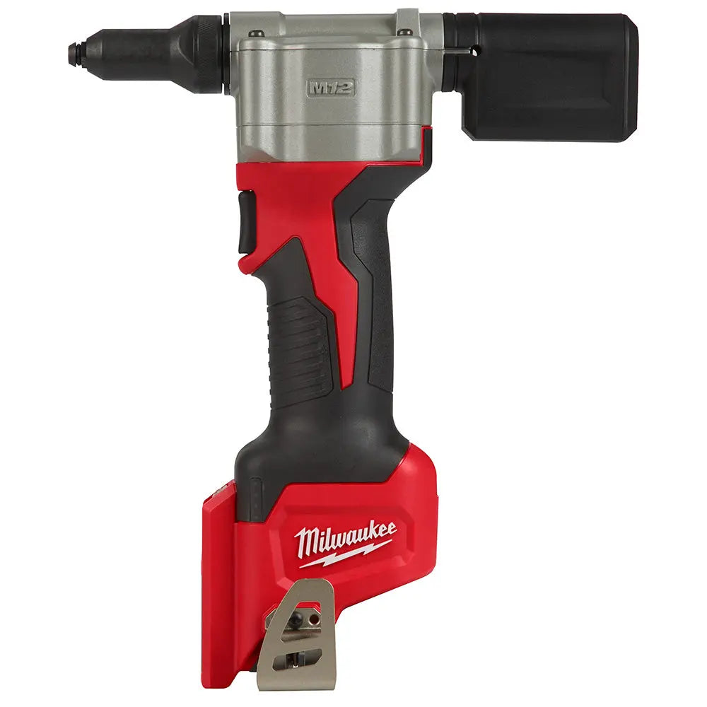 Milwaukee 2550-20 M12™ Cordless Rivet Tool Kit - Professional Handheld Riveter for Metal, Plastic & Automotive Repairs - Perfect for DIY, Construction & Industrial Use