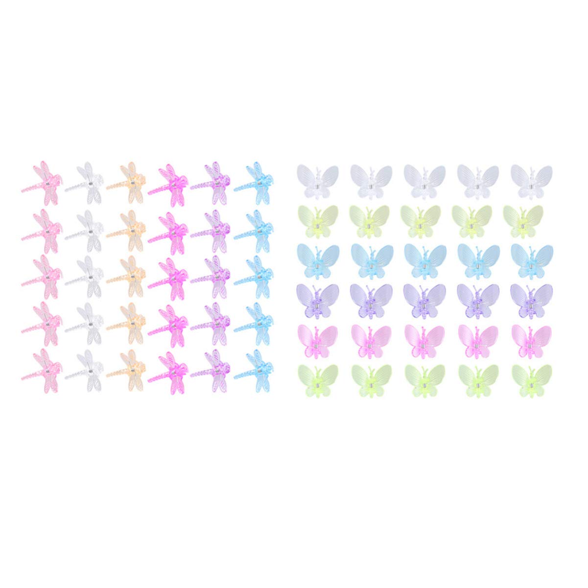 60pcs Butterfly & Dragonfly Orchid Support Clips - Plastic Plant Vines Clips for Garden Flowers, Orchids, and Vine Support - Perfect for Indoor & Outdoor Gardening, Floral Arrangements, and Greenhouse Use