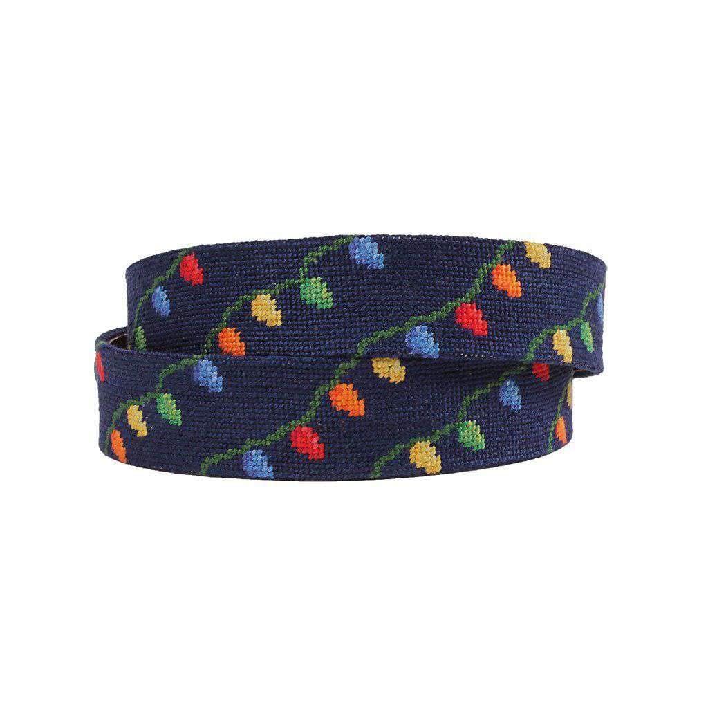 Smathers & Branson Christmas Needlepoint Belt - Elegant Holiday Fashion Accessory for Men & Women | Perfect for Christmas Parties, Office Holiday Events & Festive Gatherings