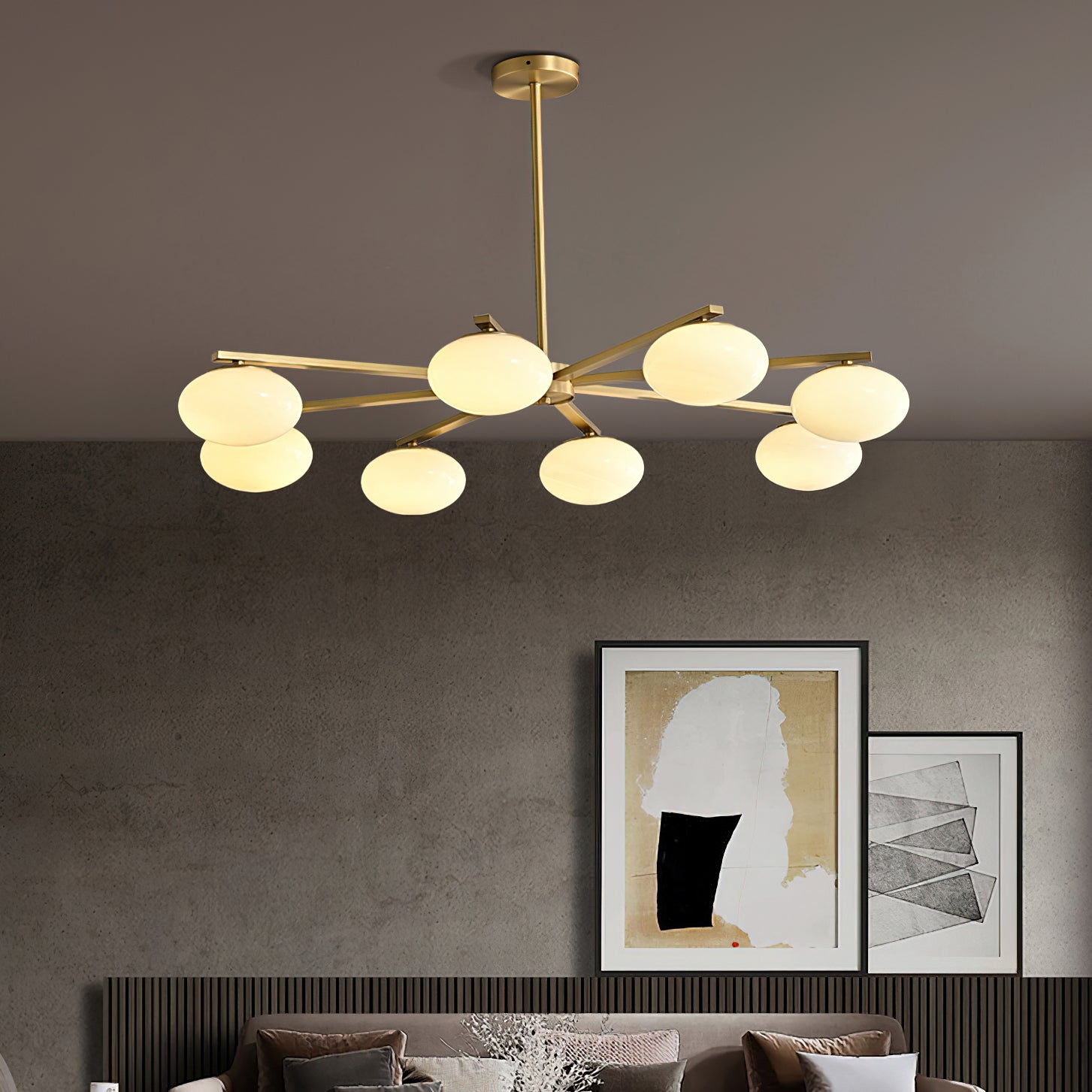 Briette Crystal Chandelier - Elegant Modern Ceiling Light Fixture for Dining Room, Living Room & Bedroom | Perfect for Home Decor, Wedding & Event Lighting