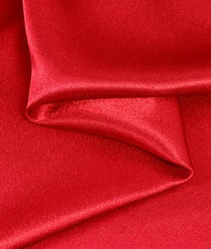 Premium Red Crepe Back Satin Fabric by The Yard - Soft Draping Material for Dresses, Scarves & Home Decor