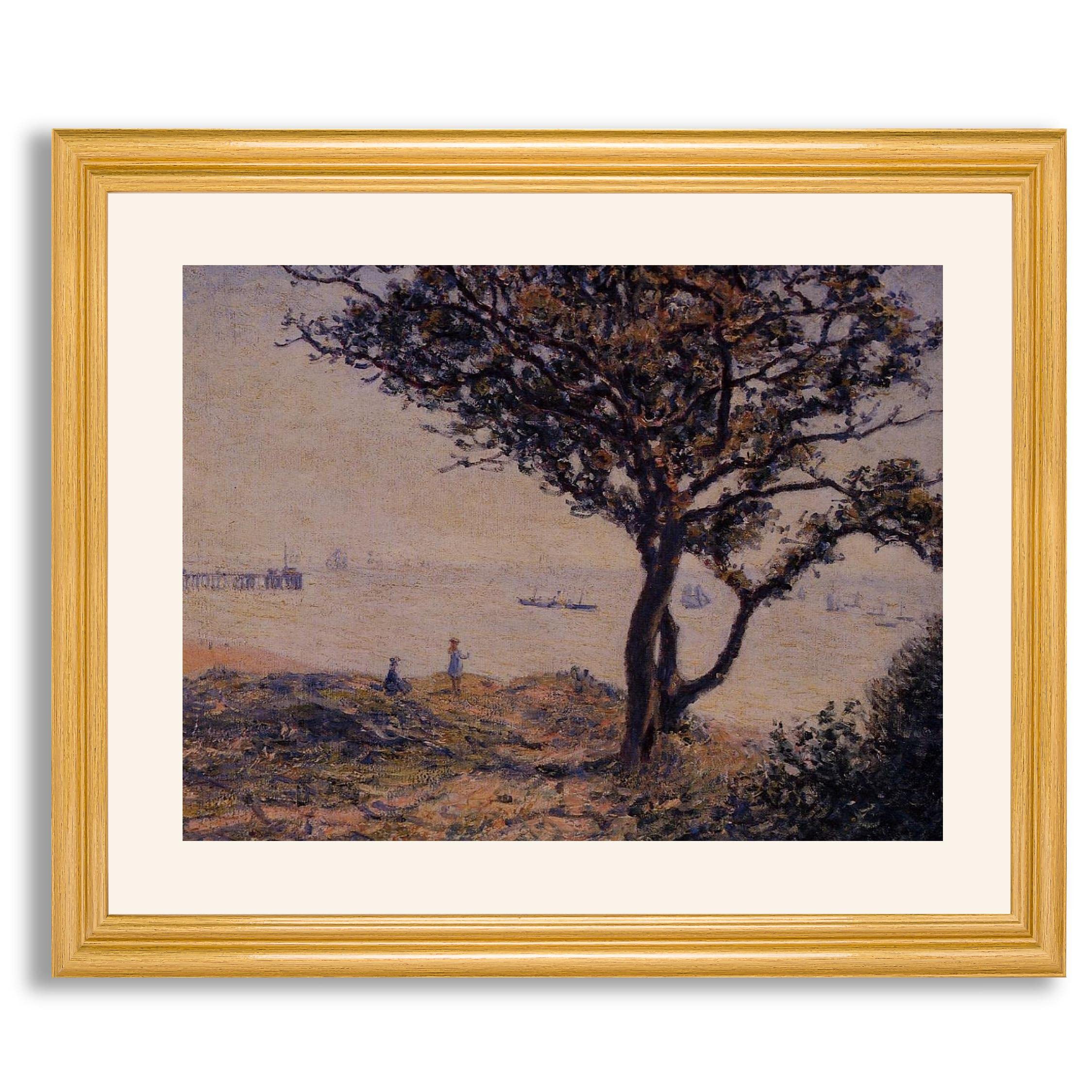 Alfred Sisley Cardiff Shipping Lane Framed Art Print - Premium Canvas Wall Decor & Fine Art Reproduction in Wood Frame | Perfect for Living Room, Office & Home Decor | Elegant Gift Idea for Art Lovers