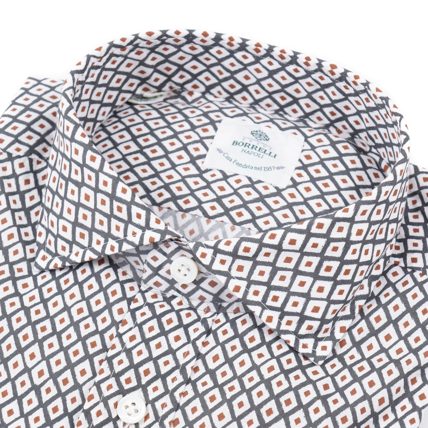 Luigi Borrelli Men's Slim Fit Lightweight Cotton Dress Shirt - Perfect for Business Casual, Office Wear & Formal Occasions
