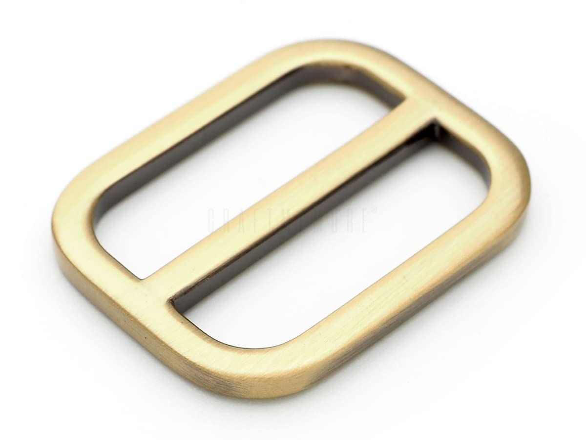 CRAFTMEMORE Oval Slide Buckle Metal Triglide Strap Keeper - 6 Pack Adjustable Belt Buckles for Bags, Backpacks, Luggage & DIY Crafting Projects