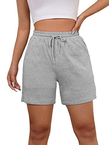 MakeMeChic Women's Workout Running Shorts with Pockets - Breathable Athletic Shorts for Gym, Yoga & Lounge - Comfortable Casual Summer Shorts
