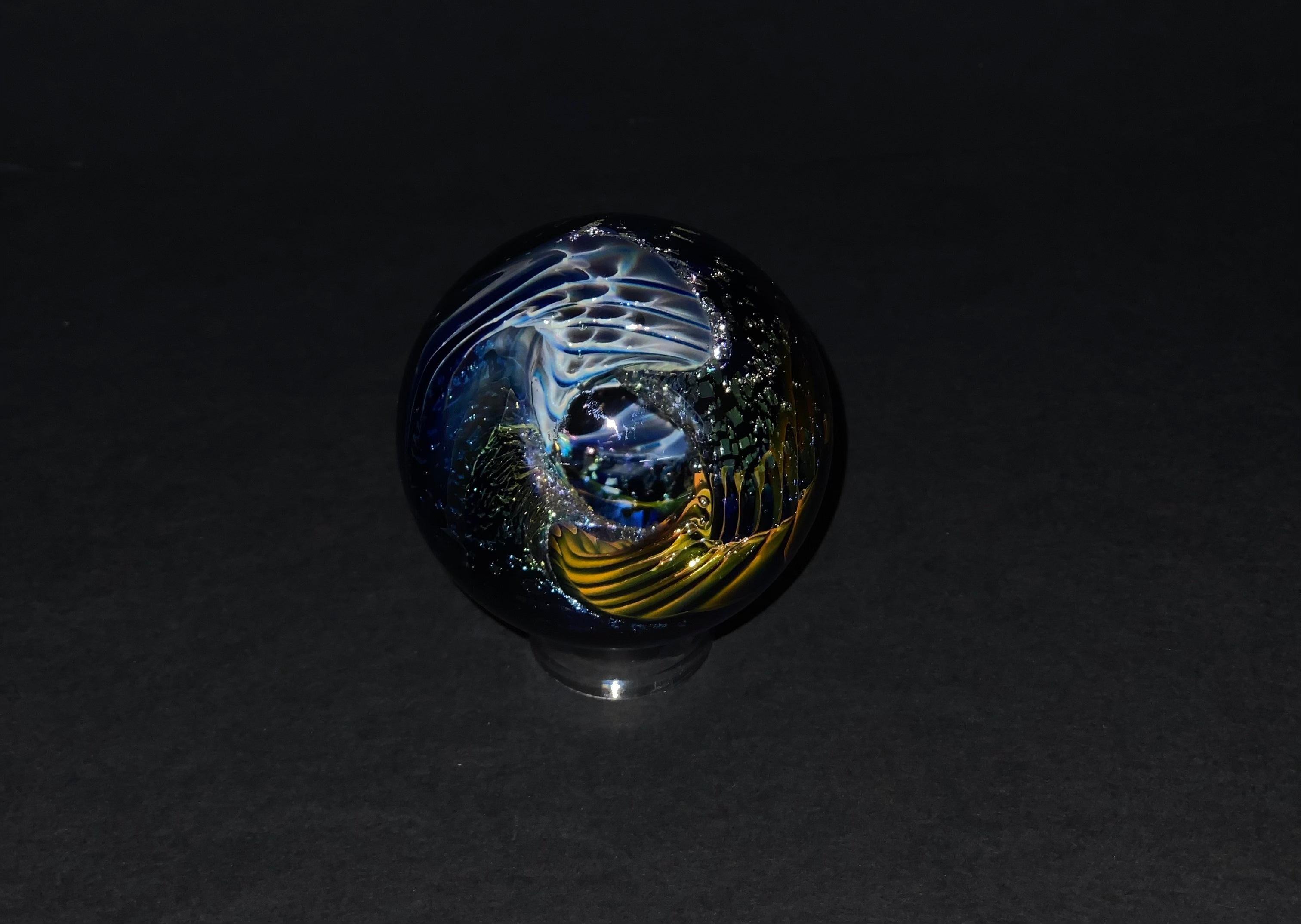 Vortex Marble 5 - High-Quality Decorative Glass Marble for Home Decor, Aquariums, and DIY Crafts | Perfect for Table Centerpieces, Vase Fillers, and Sensory Play