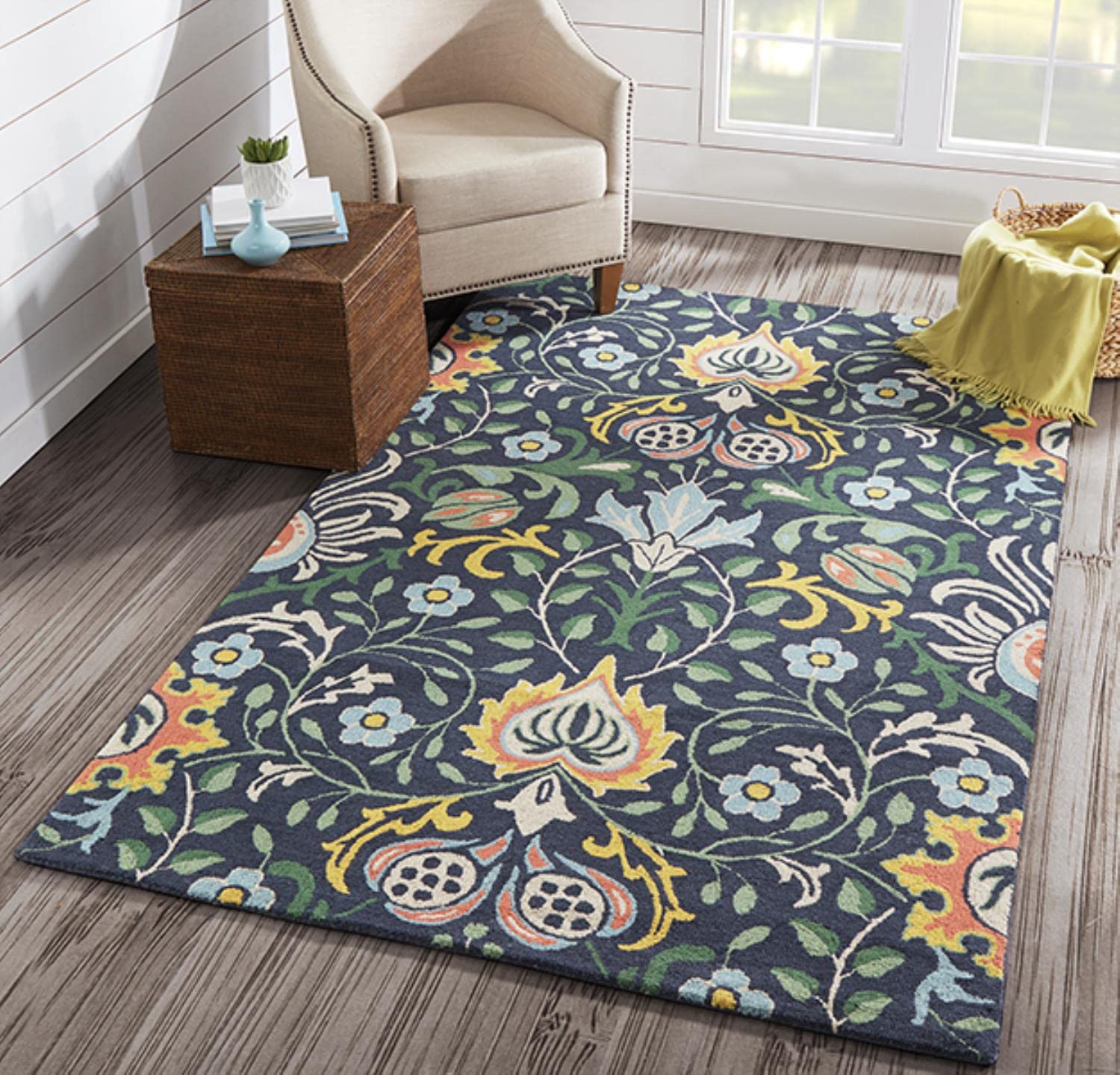 Momeni Newport Navy Blue 8x10 Area Rug - Soft & Durable Indoor Rug for Living Room, Bedroom, Dining Room Decor