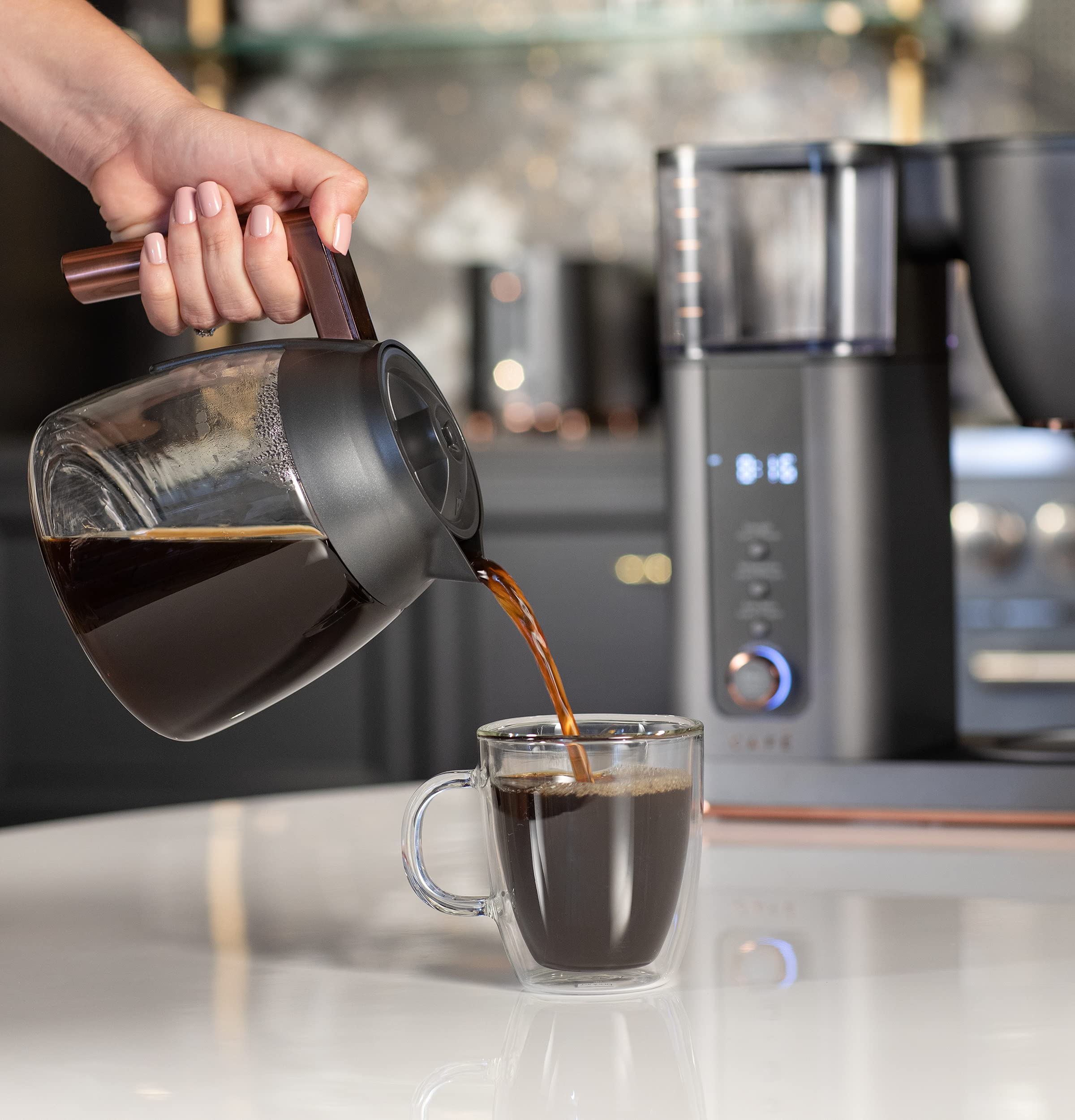 Premium Café Specialty Drip Coffee Maker - 10-Cup Glass Carafe with WiFi & Voice Control | SCA Certified Barista-Grade Coffee Machine | Smart Home Kitchen Appliance | Matte Black (Renewed) | Perfect for Home Offices, Breakfast Nooks & Entertaining Guests