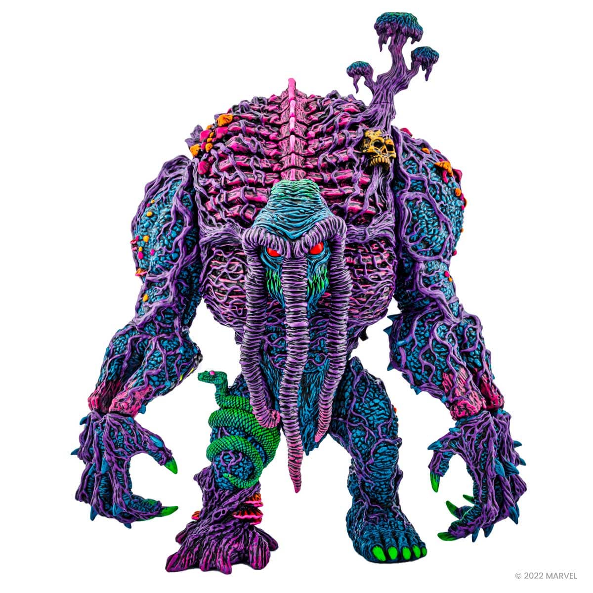 Man Thing Designer Vinyl Figure - Psychedelic Variant Collectible Toy | Marvel Comics Superhero Statue for Display & Home Decor