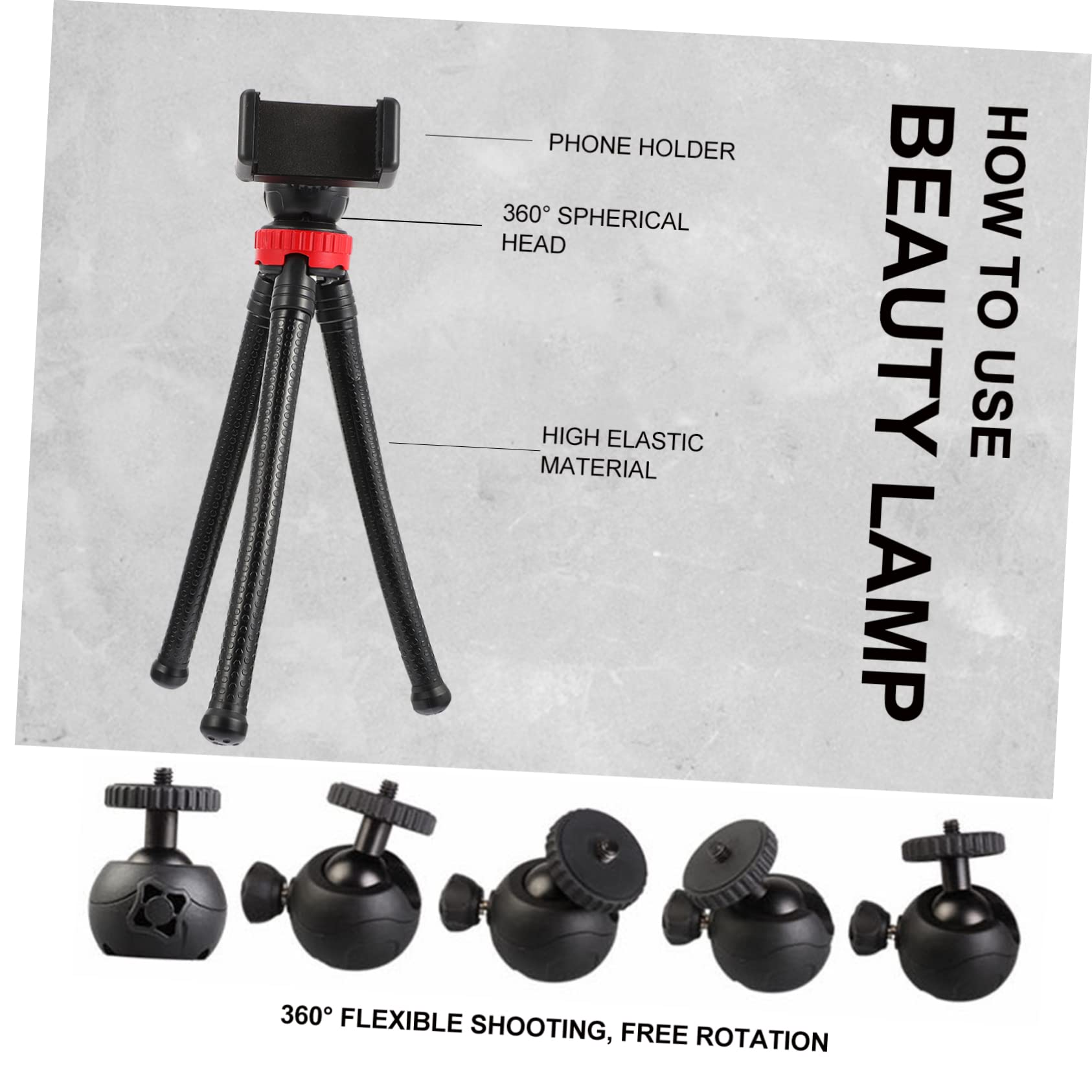 BUTIFULSIC 1pc Octopus Tripod - Flexible Phone & Camera Stand with High Elastic Glue, Portable Mini Tripod for Smartphones, DSLR Cameras | Perfect for Selfies, Vlogging, Live Streaming & Tabletop Photography