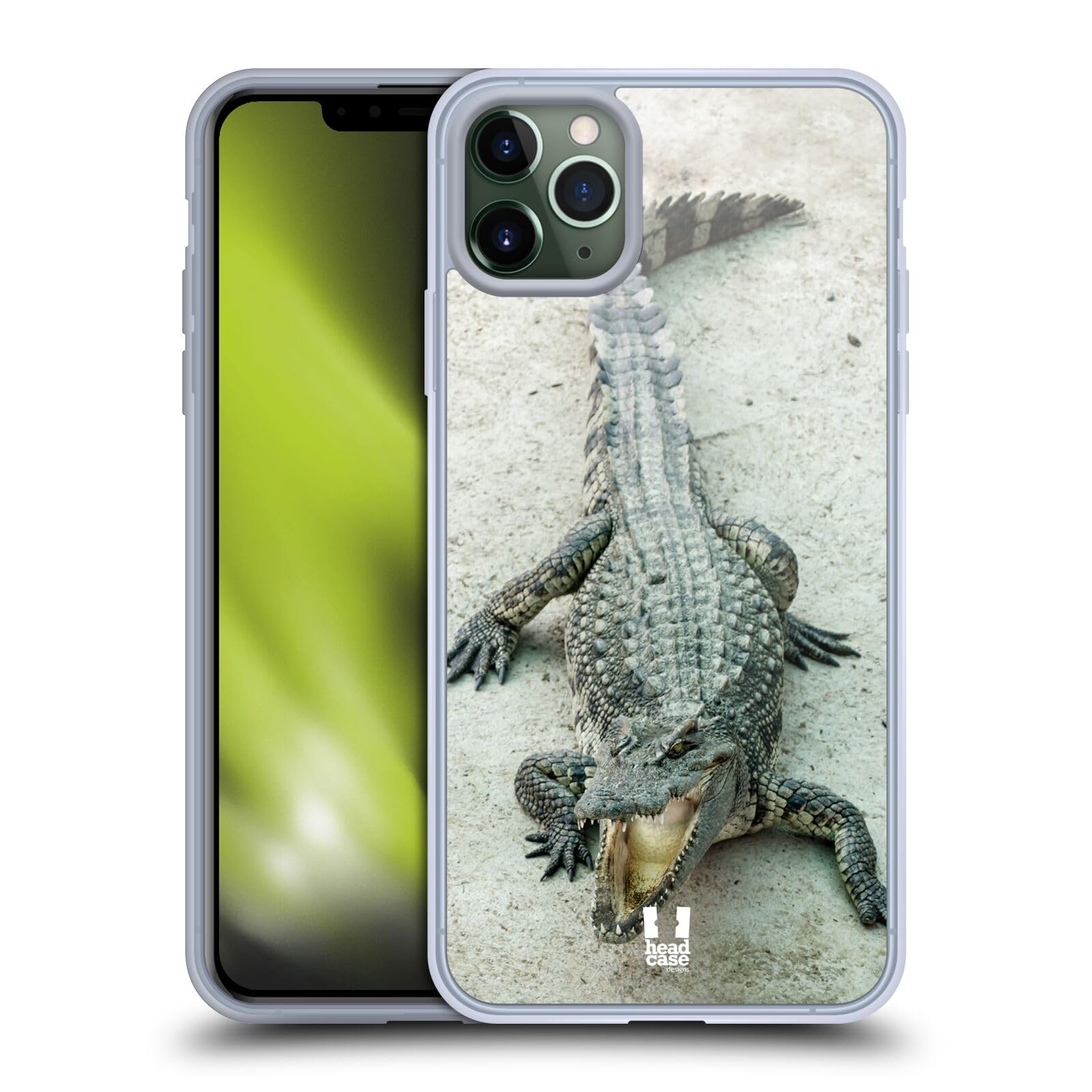 Wildlife Soft Gel Phone Case - Open-Mouthed Crocodile Design for Apple iPhone 11 Pro Max - Durable Protective Cover for Outdoor Adventures & Daily Use