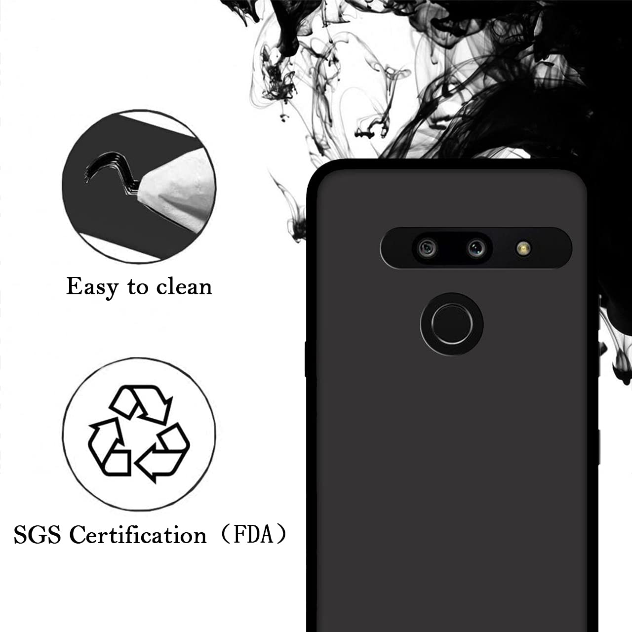 Custom LG G8 ThinQ Phone Case - Personalized Photo & Text Name - Anti-Scratch Shock-Resistant Soft TPU Protective Cover (Black) - Perfect for Everyday Use, Travel & Gifts