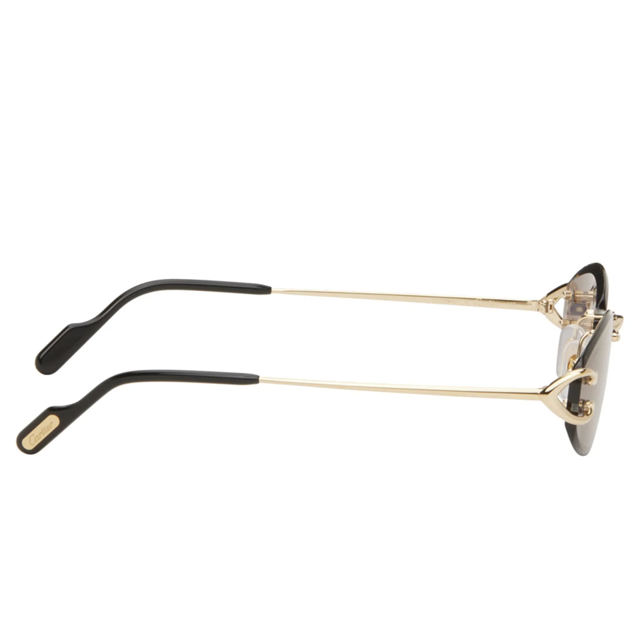Cartier CT0467S 001 Gold Grey Polarized Sunglasses for Women - Luxury Designer Shades for Driving, Beach & Outdoor Fashion