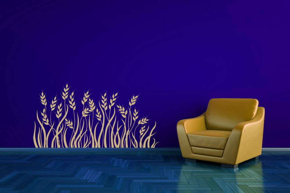 Wheat Grass Wall Decal - Natural Plant Decor Sticker for Farmhouse, Office & Bedroom - Gluten-Free Foliage Art - Made in USA - Perfect for Home Decor, Farmer Gifts & Rustic Interior Design