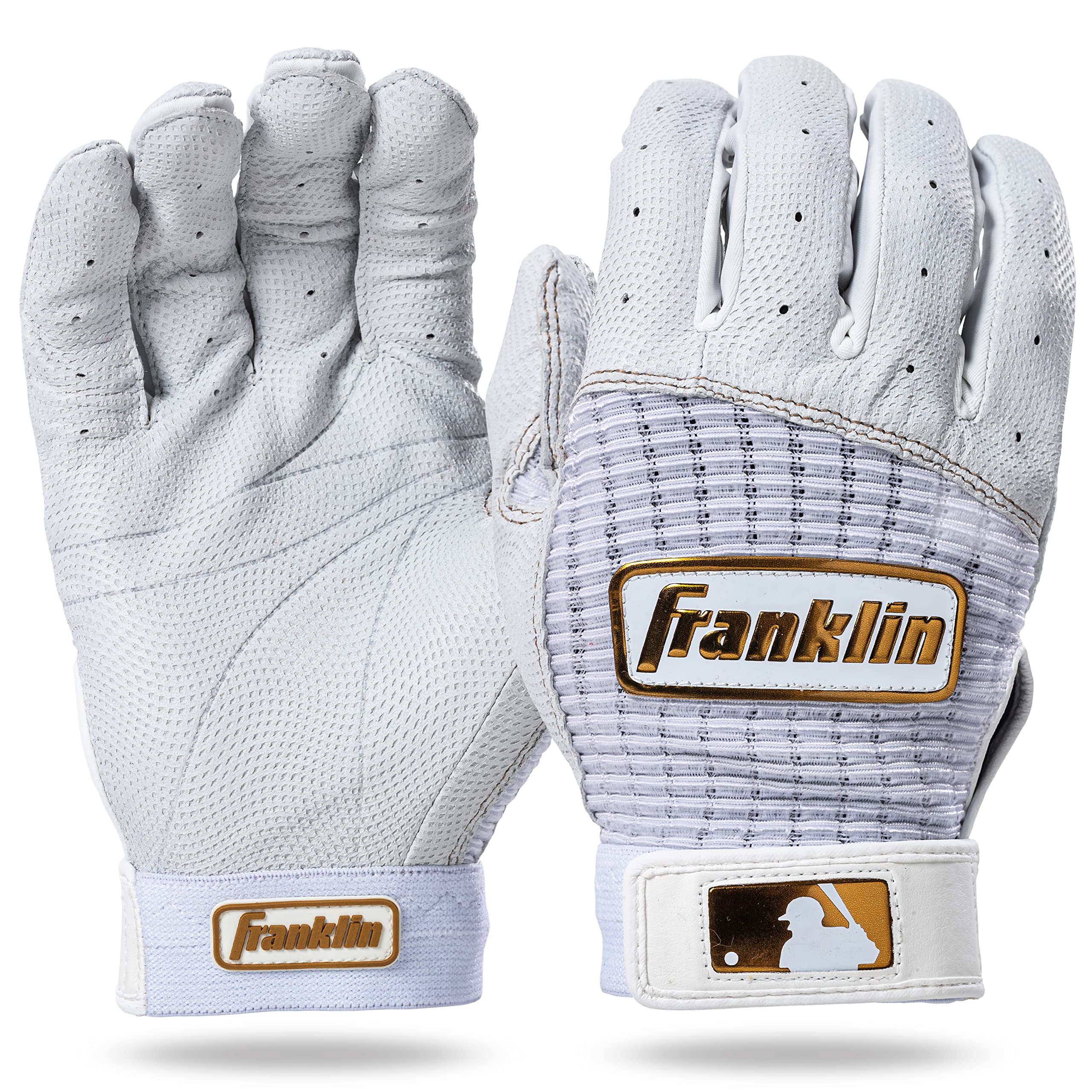 Franklin Sports MLB Baseball Batting Gloves - Pro Classic Batting Gloves for Baseball & Softball - Adult & Youth Batting Gloves Pairs - Perfect for Training, Games & Practice Sessions