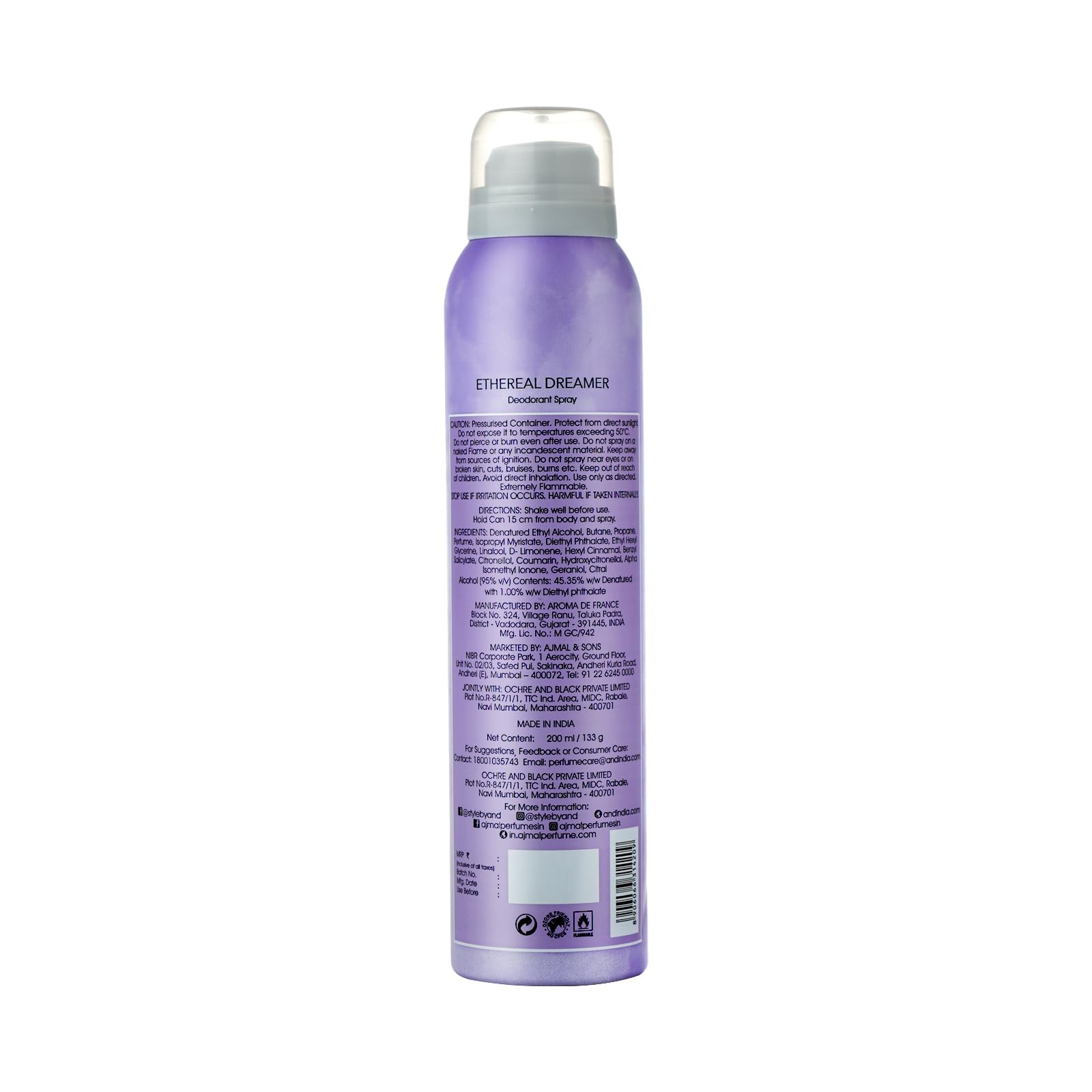 AND Ethereal Dreamer Deodorant 200ml - Long-Lasting Body Spray for Women | Fragrance Gift Set by Ajmal | Perfect for Daily Use, Special Occasions & Gifting