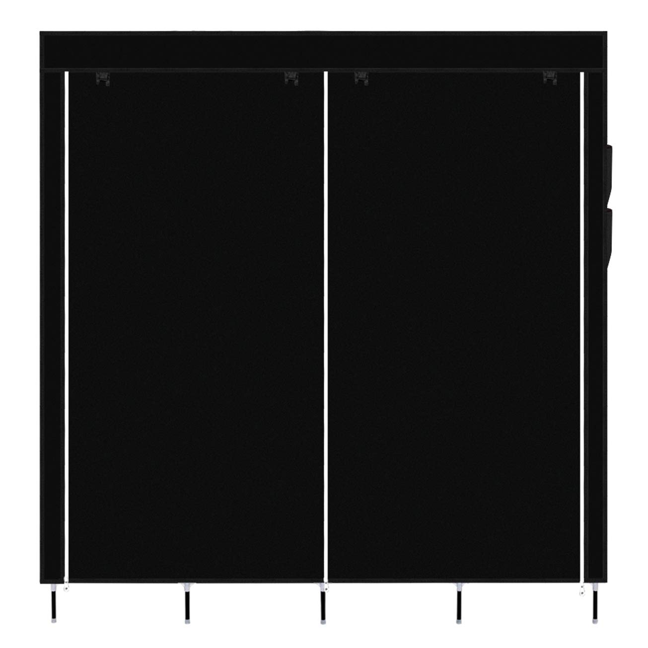 67 Inch Portable Wardrobe Closet Organizer with 12 Shelves & 4 Side Pockets | Heavy Duty Clothes Storage Rack with Protective Cover | Perfect for Bedroom, Dorm, Apartment & Small Space Organization