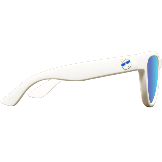 Classic Aviator Sunglasses (8-12) - White Cloud & Polarized Blue Lens for UV Protection | Perfect for Driving, Beach & Outdoor Activities