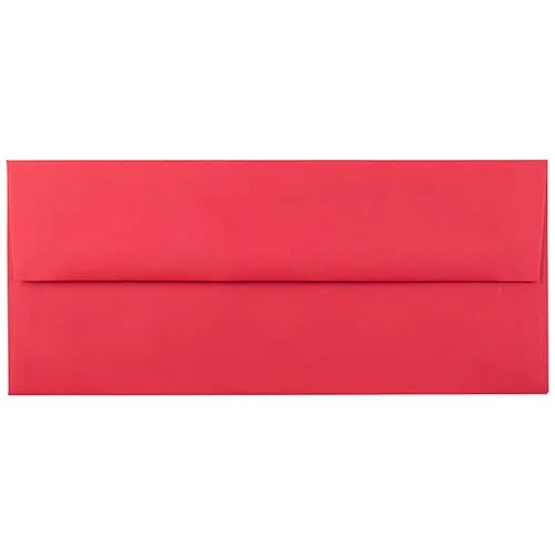 Premium #10 Business Envelopes 4 1/8 x 9 1/2 Inches - 500 Pack Holiday Red 60lb Text Weight for Office Mailing, Holiday Greetings & Professional Correspondence