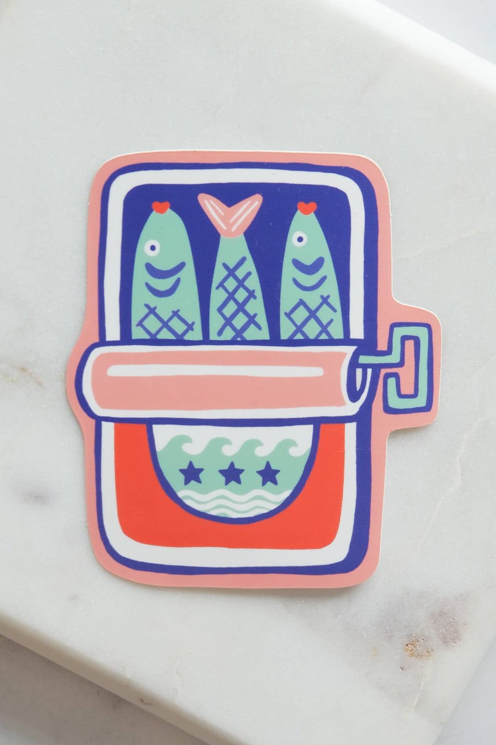 Premium Tinned Fish Die-Cut Sticker - Waterproof Vinyl Decal for Laptops, Water Bottles & DIY Crafts - Perfect for Foodies, Seafood Lovers & Scrapbooking