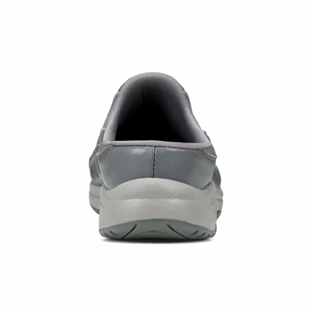 Easy Spirit Women's Comfortable Slip-On Sneakers - Grey Ttime683 - Casual Walking Shoes for Work, Travel & Everyday Wear
