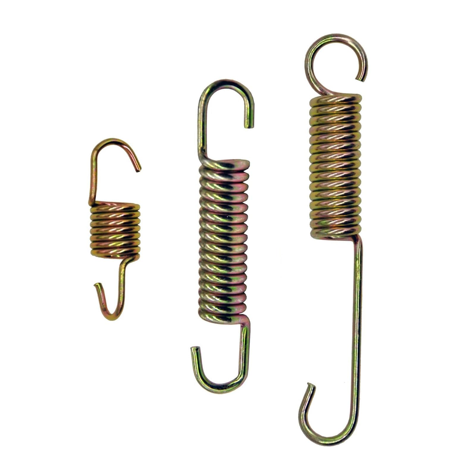 Universal Motorcycle Kickstand Spring Kit - Heavy Duty Gold Metal Side Stand Spring & Brake Pedal Return Spring - Replacement for Mini Bikes, Dirt Bikes, Scooters (3-Pack) - Perfect for Off-Road Riding & Urban Commuting