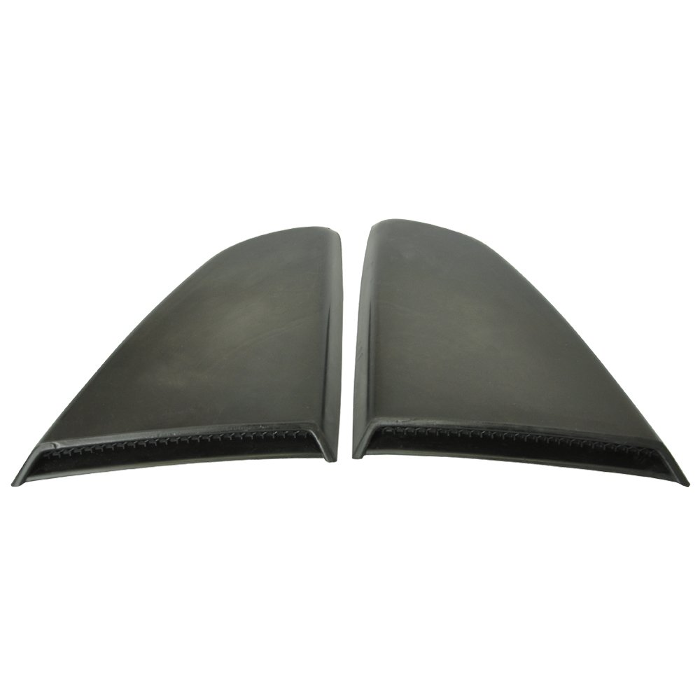 IKON MOTORSPORTS R Type Side Window Louver for 2015-2023 Ford Mustang - Unpainted Black PU Polyurethane Car Accessories | Enhances Style & Sun Protection for Mustang Coupe & Convertible