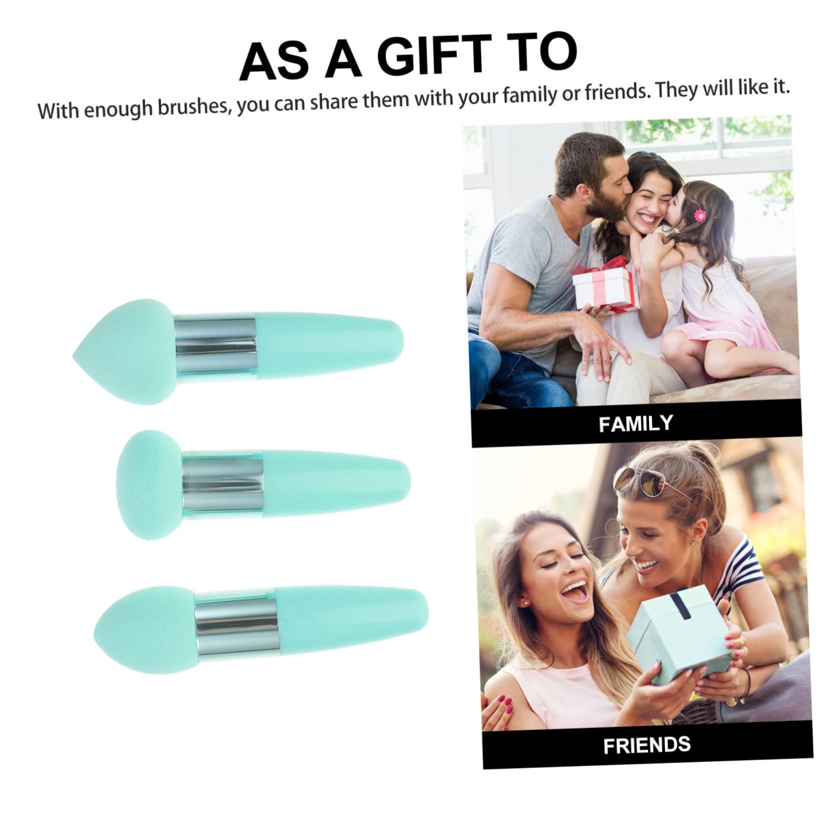 Beautyfu 3pcs Makeup Sponges - Soft Fluff for Concealer & Powder - Travel & Daily Use