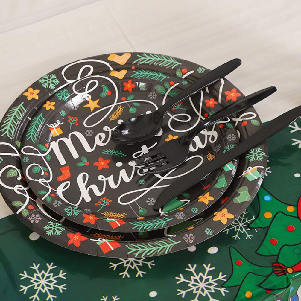 30-Pack Hemoton Christmas Paper Plates - Holiday Themed Disposable Dinnerware for Parties, Snacks, Fruits & Desserts | Perfect for Christmas Celebrations, Family Gatherings & Festive Dining