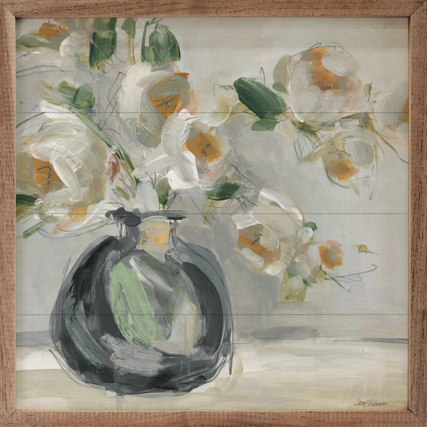 Floral Rhapsody 2 By Carol Robinson - Wood Framed Wall Art Print - Perfect for Living Room, Bedroom & Office Decor