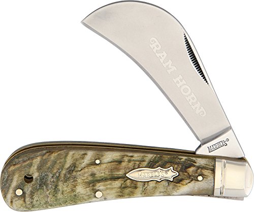 Premium Hawkbill Rams Horn Pocket Knife - Durable Folding Knife for Outdoor, Camping, Hunting & Everyday Carry (EDC)