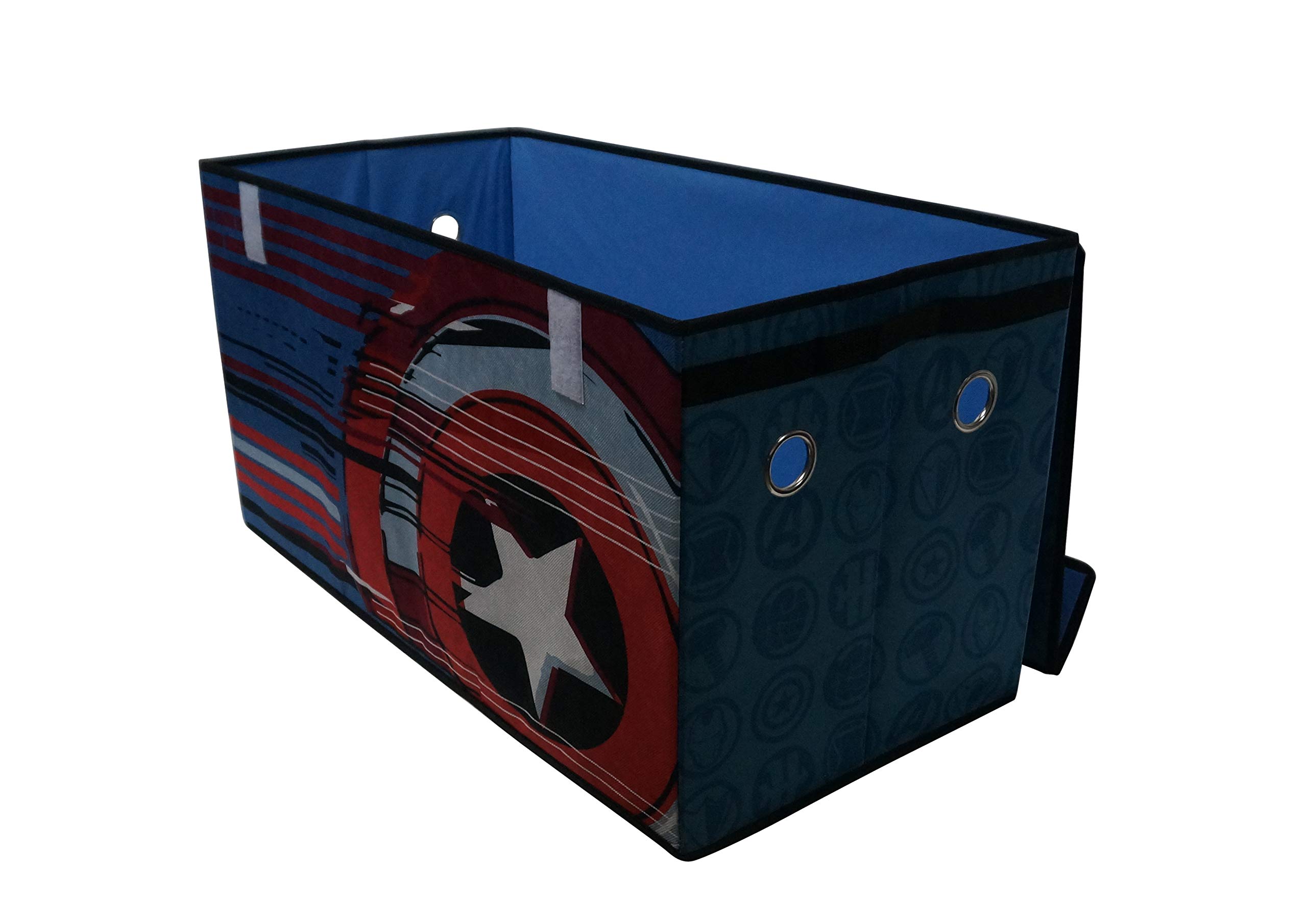 Marvel Avengers Collapsible Kids Toy Storage Box with Lid - Durable & Space-Saving Organizer for Playroom, Bedroom, or Nursery | Official Licensed Avengers Toys Storage Solution