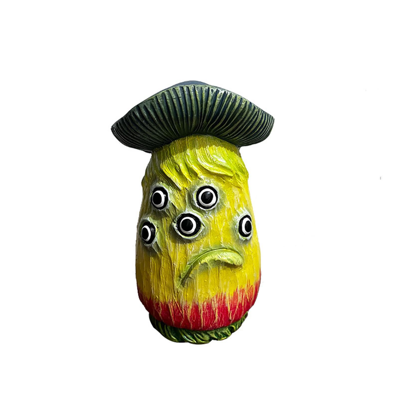 Scary Halloween Resin Mushroom Sculpture - Lightweight Desktop Decor for Home & Office | Spooky Creative Ornament for Halloween Party, Shelf Display & Gothic Home Decoration