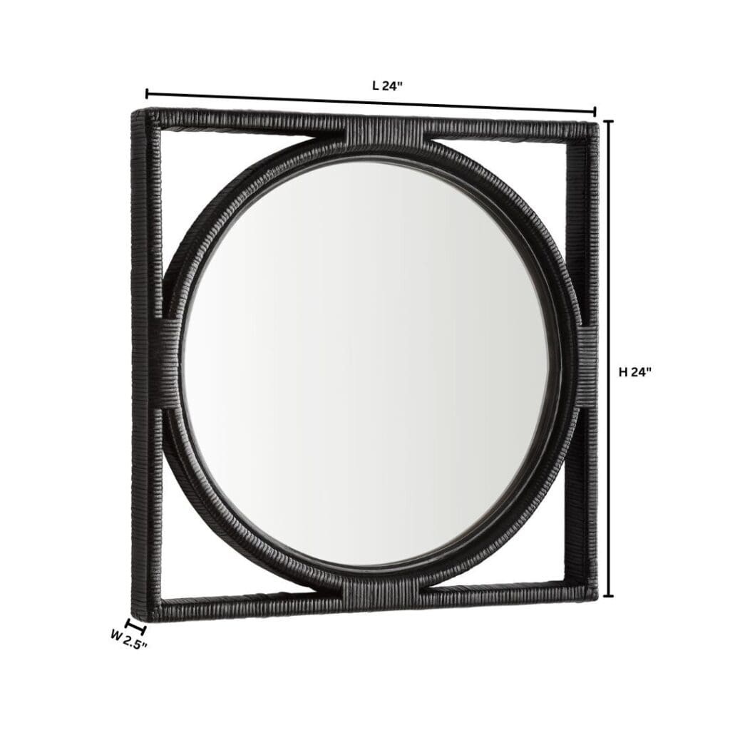Cyan Design 11694 Pemba Mirror - Small Black Wall Mirror for Bathroom, Bedroom & Entryway Decor