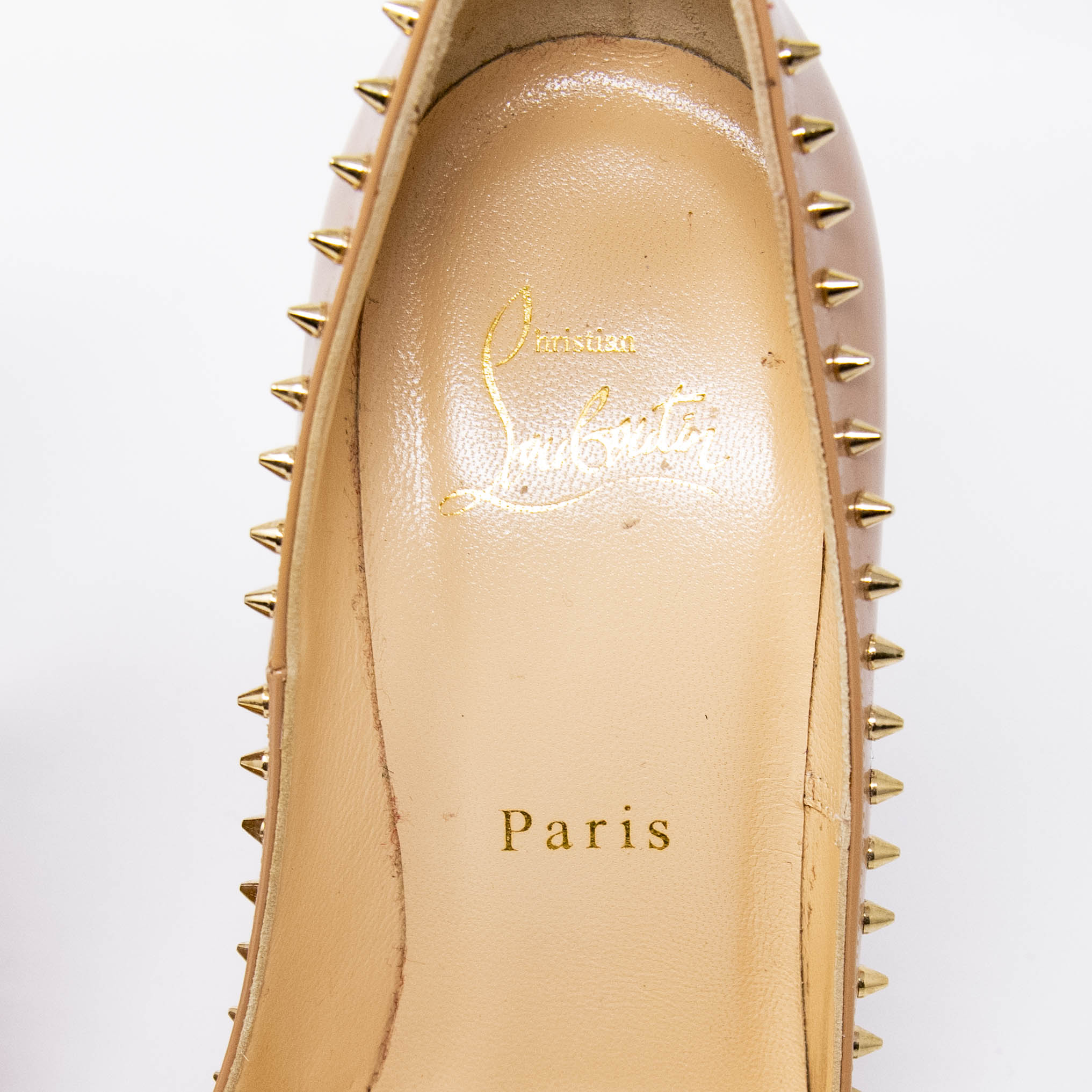 Christian Louboutin Beige Anjalina Pumps Women's Size 37 - Luxury High Heels for Weddings, Parties & Special Occasions