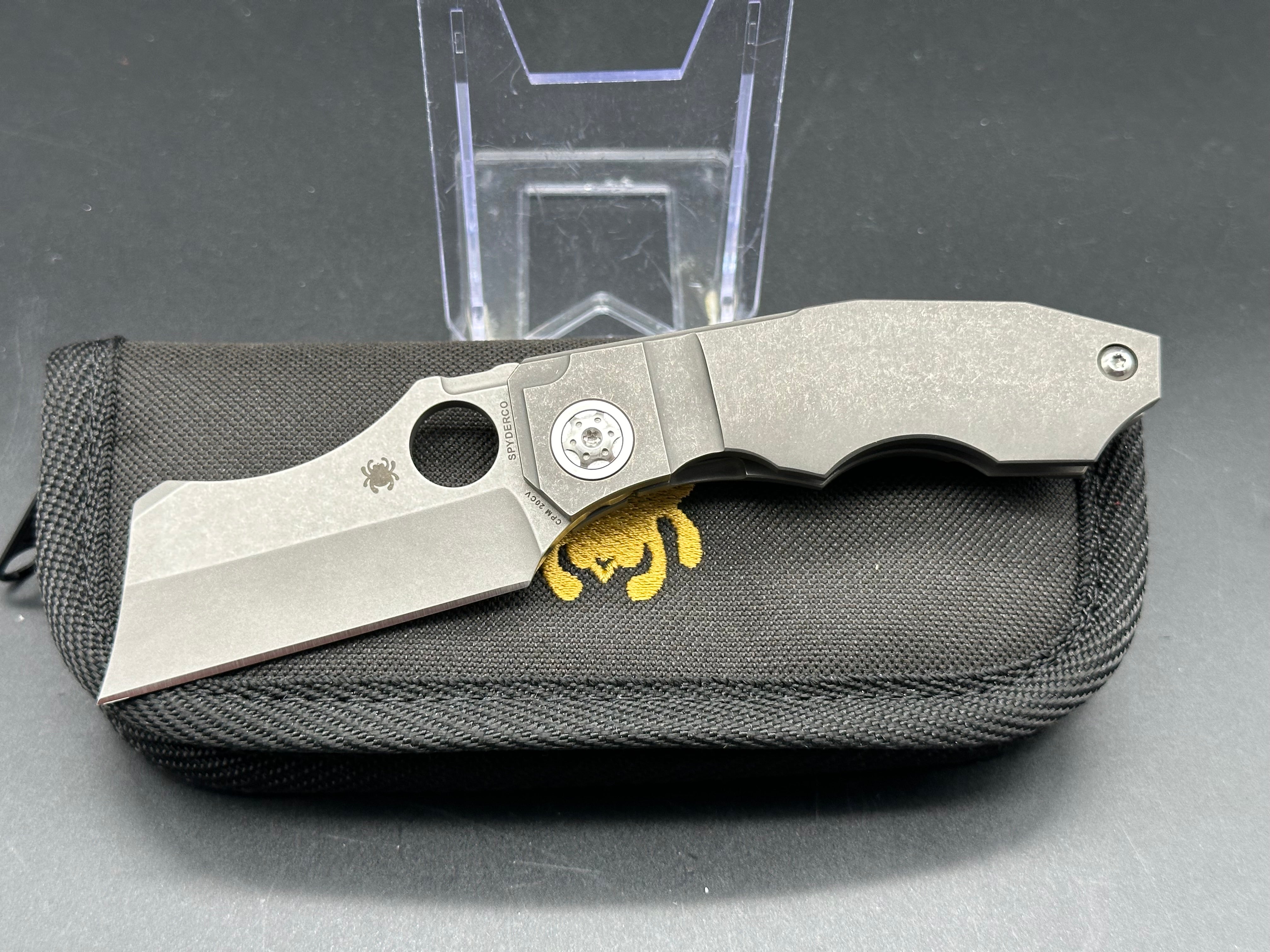 Spyderco Stovepipe Frame Lock Folding Knife - Titanium Handle, 2.8