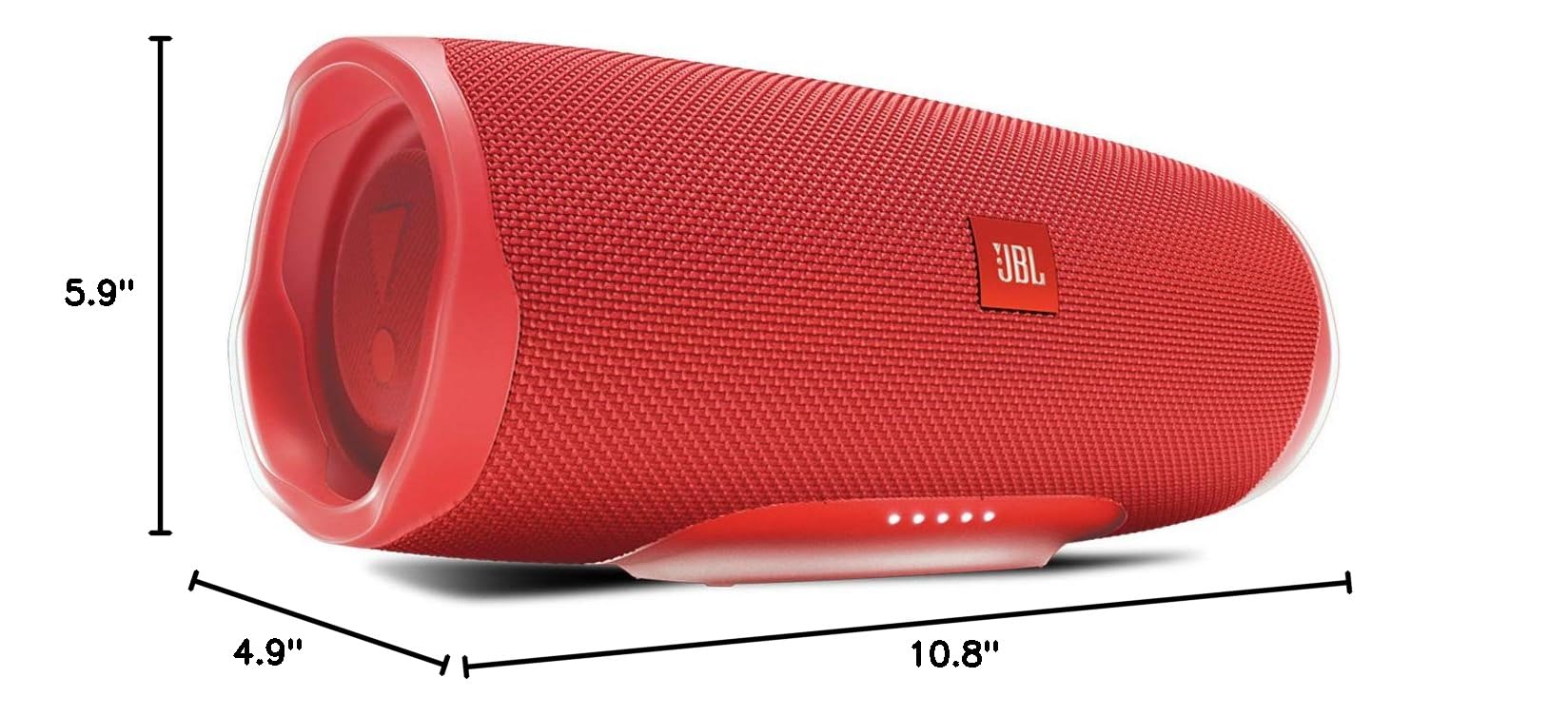 JBL Charge 4 Portable Waterproof Wireless Bluetooth Speaker with 20-Hour Playtime - IPX7 Waterproof, Red (Renewed) - Perfect for Pool Parties, Beach Outings & Outdoor Adventures