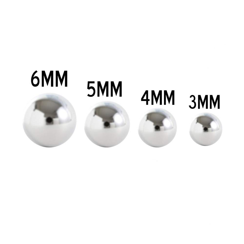 10PCS Surgical Steel 14G 5mm Externally Threaded Replacement Balls for Body Piercing Barbells - Body Jewelry Online - Perfect for Nose Rings, Belly Bars & Lip Studs