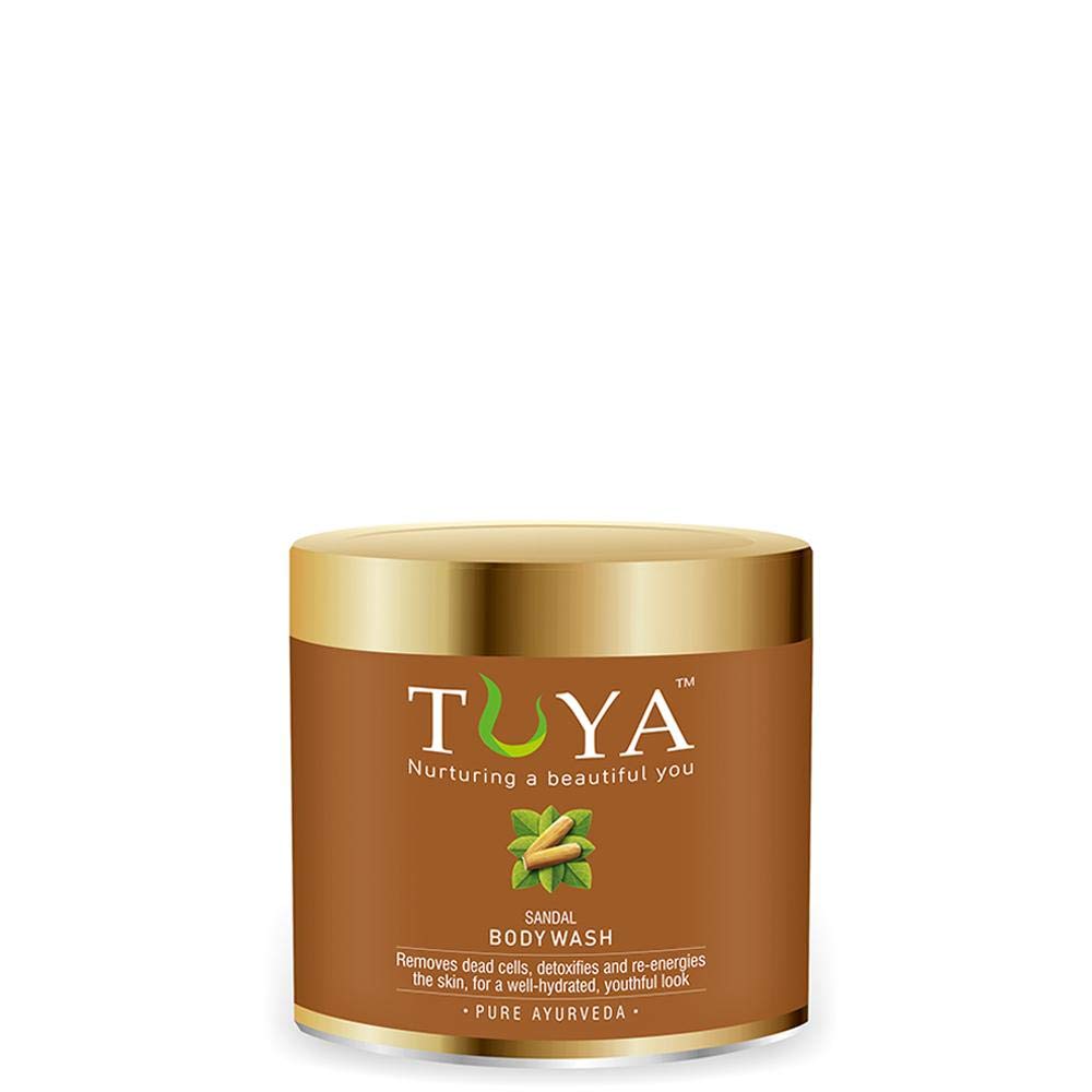 **TUYA Anti-Aging Sandal Body Wash - Exfoliating & Hydrating Formula for Youthful Skin (100g) | Gentle Cleanser for Dry, Sensitive Skin - Perfect for Daily Shower & Spa Relaxation**