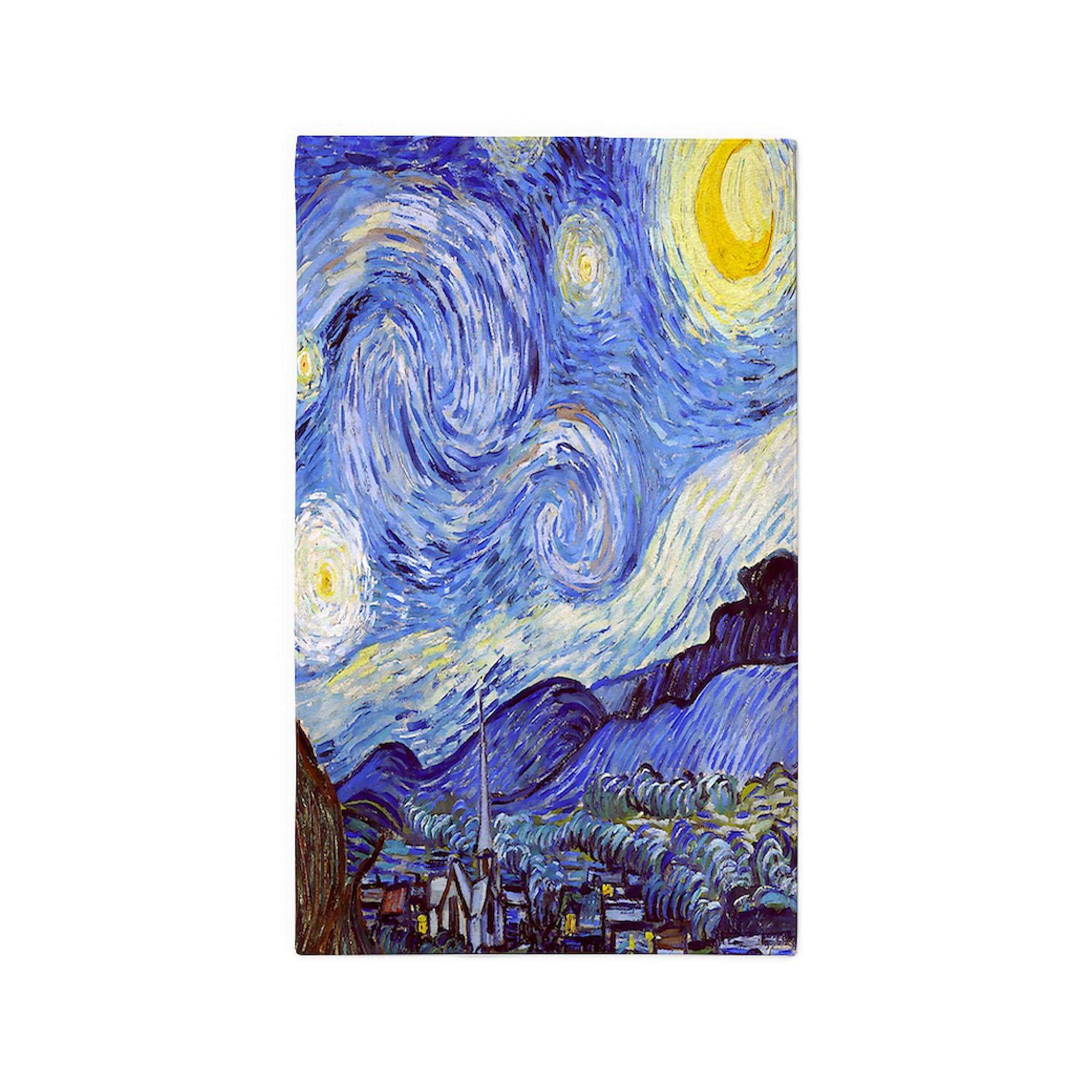 Starry Night Van Gogh Area Rug - Non-Slip Decorative Throw Rug for Living Room, Bedroom, Office - Inspired by Van Gogh's Famous Painting - Perfect for Home Decor and Gifts