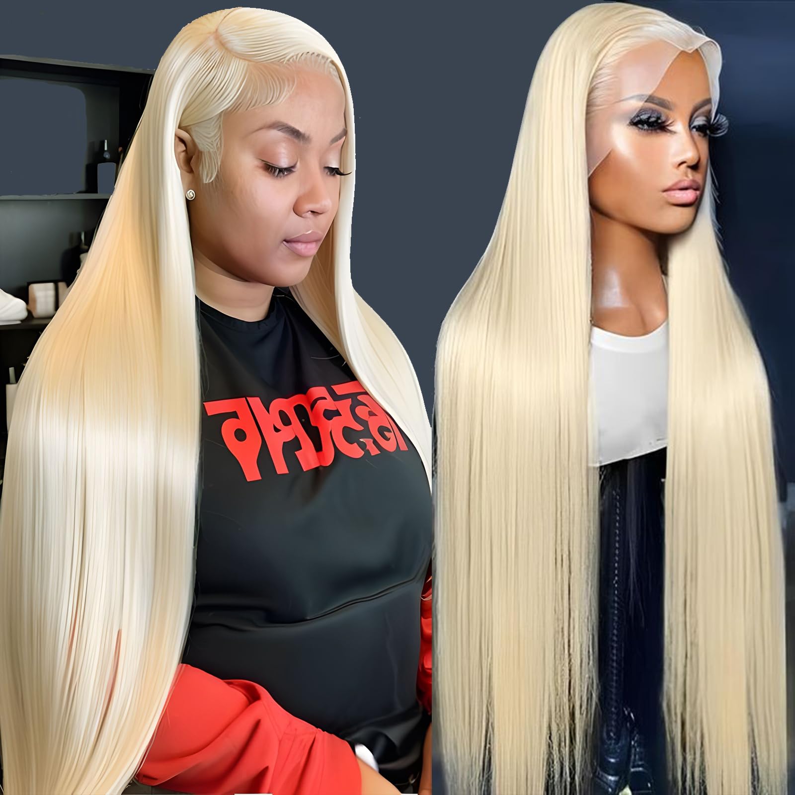 613 Blonde 13x6 HD Lace Front Wig - 30 Inch Straight Human Hair Wig with Pre-Plucked Baby Hair & 180% Density | Perfect for Cosplay, Daily Wear & Special Occasions