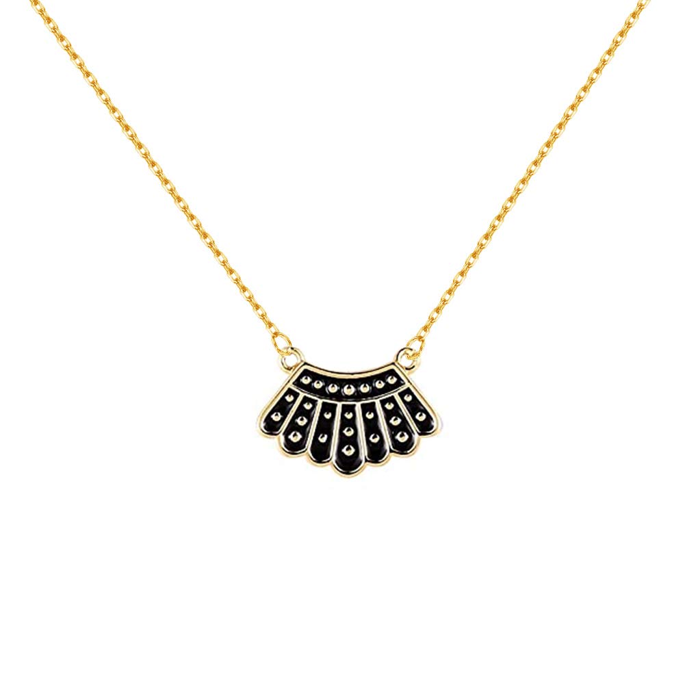 RBG Dissent Collar Necklace for Women - Personalized Name Pendant Jewelry - Notorious RBG Memorial Gift for Ruth Bader Ginsburg Fans - Perfect for Courtroom Inspiration & Feminist Empowerment